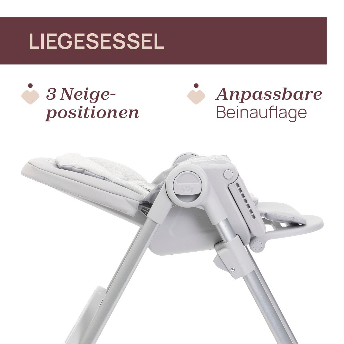 Chicco Hochstuhl »Polly Armonia Steel«, mit Essbrett