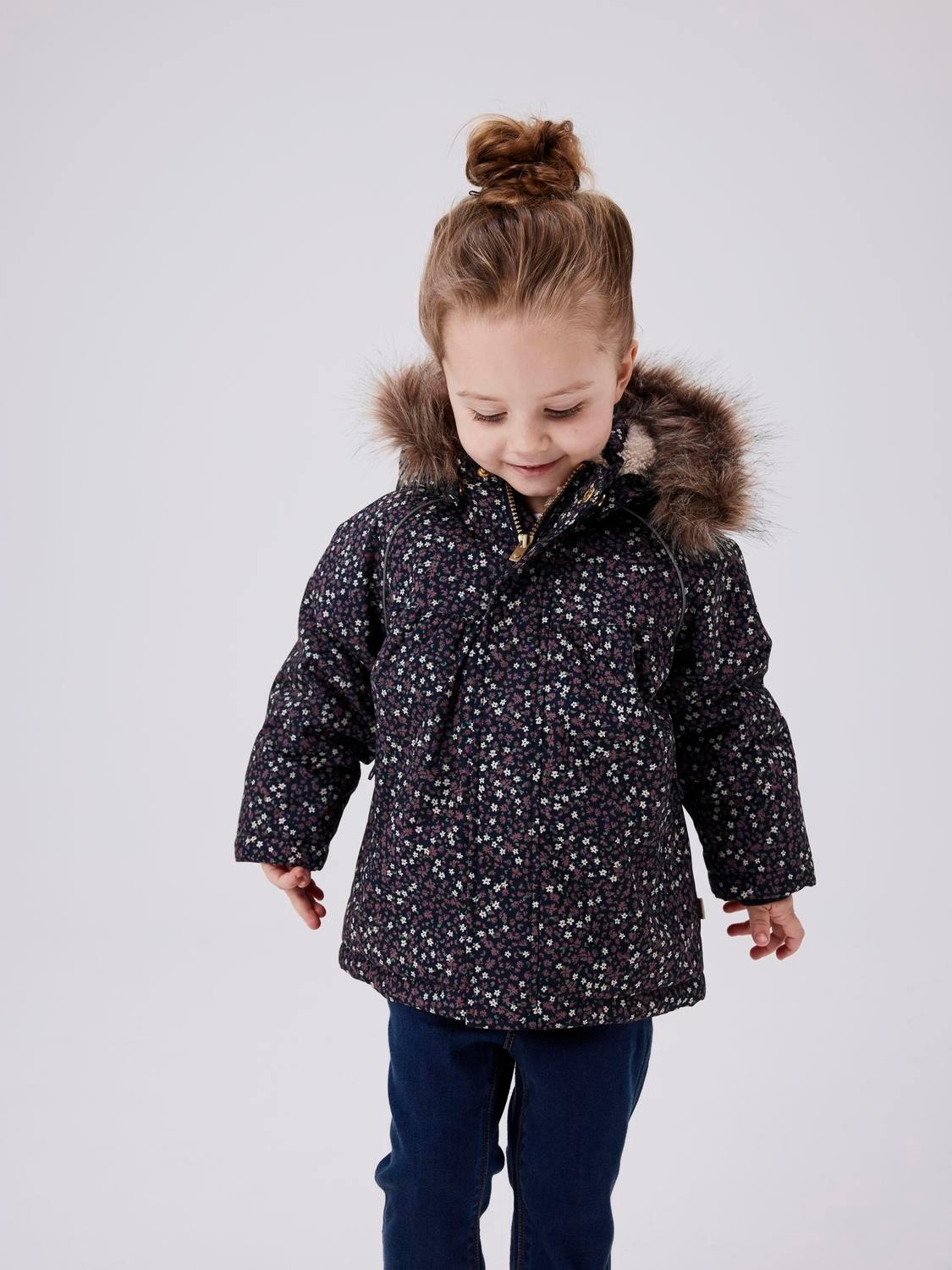 Name It Outdoorjacke »NMFSNOW05 JACKET AOP FO NOOS«, mit Kapuze