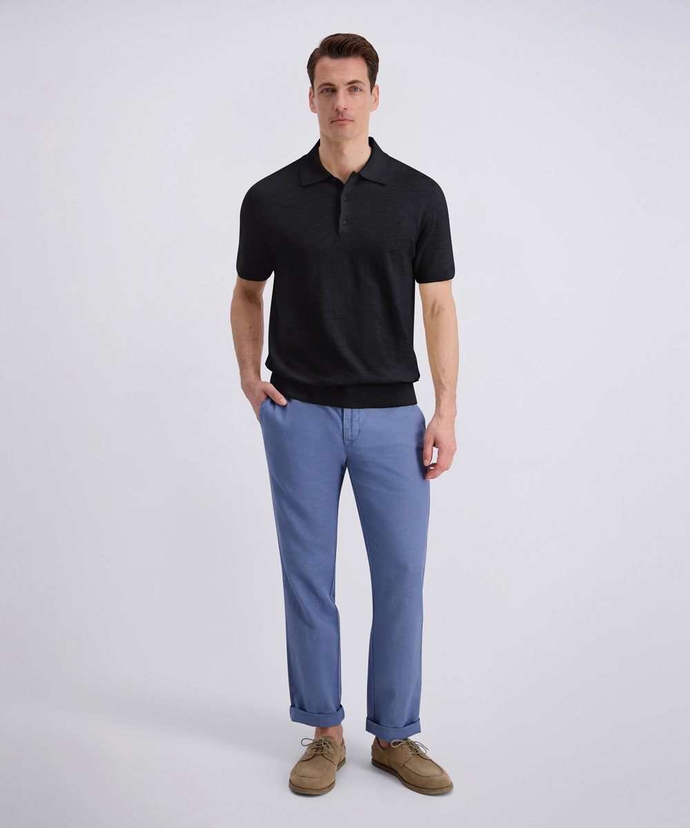 Pierre Cardin Poloshirt »Polo Strick« Poloshirt, unifarben aus reiner Baumwolle