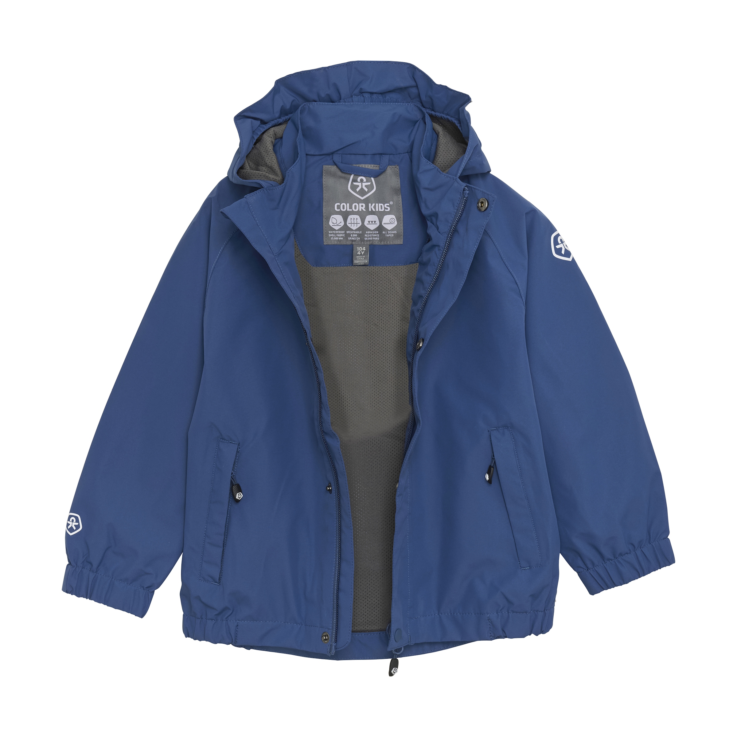 COLOR KIDS Regenjacke »Regenmantel COShell«, mit Kapuze