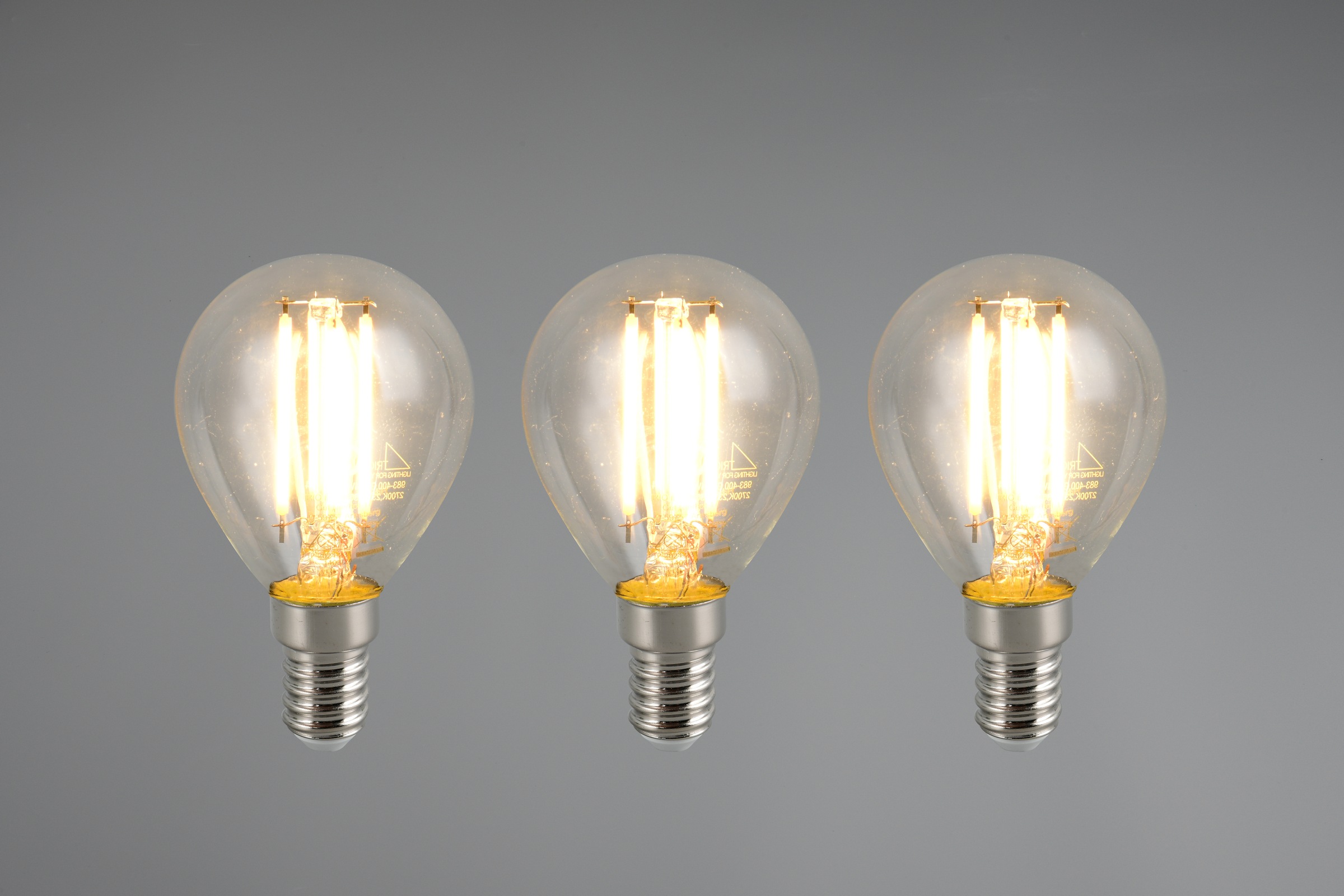 TRIO Leuchten LED-Filament »Leuchtmittel Set E14« E14 3 Stk. Warmweiß 3er Set Filament Leuchtmittel E14 Fassung, Glühbirne E14 LED warmweiß