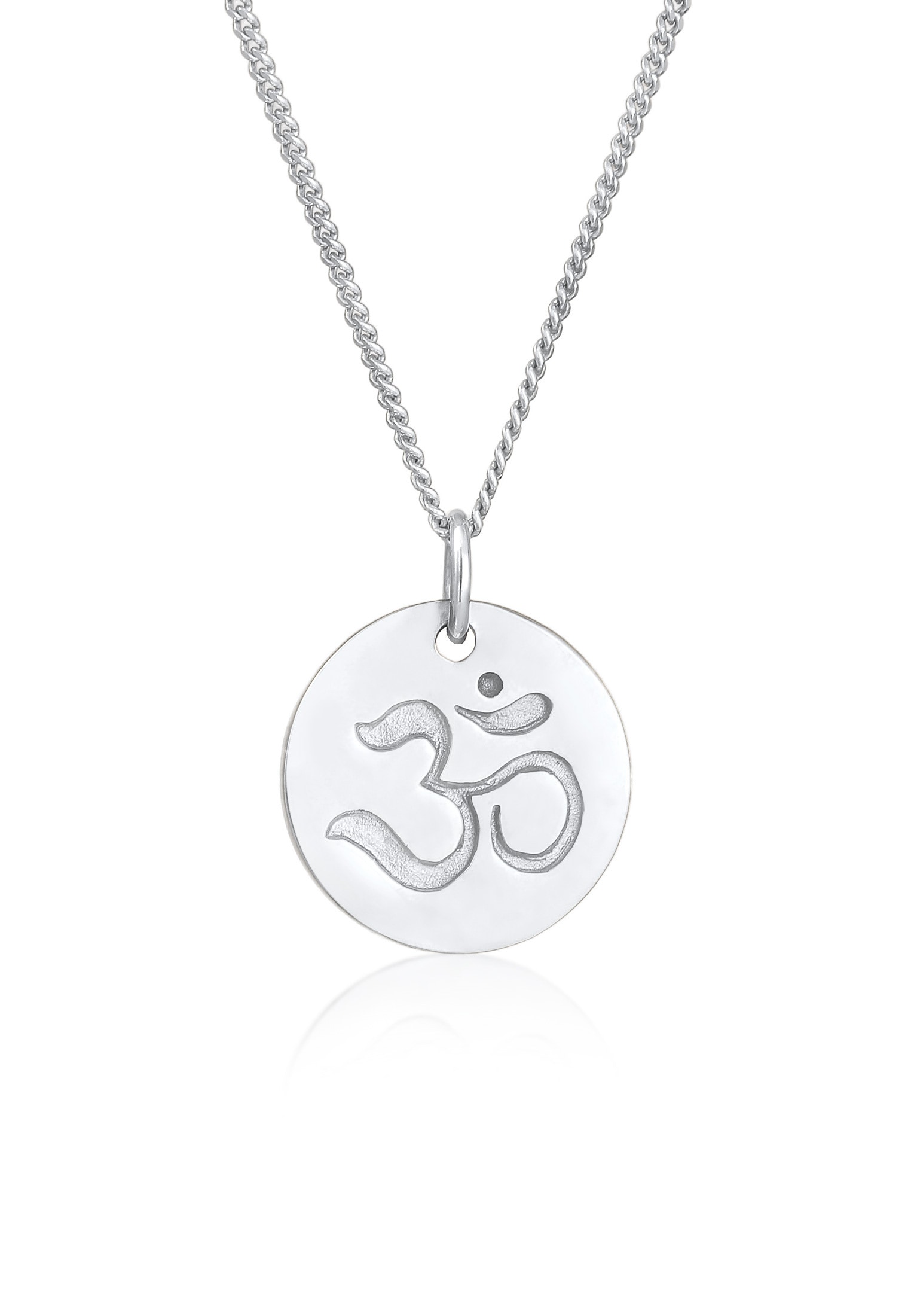 Kette mit Anhänger »Halskette Om Mantra Yoga Symbol 925 Silber«