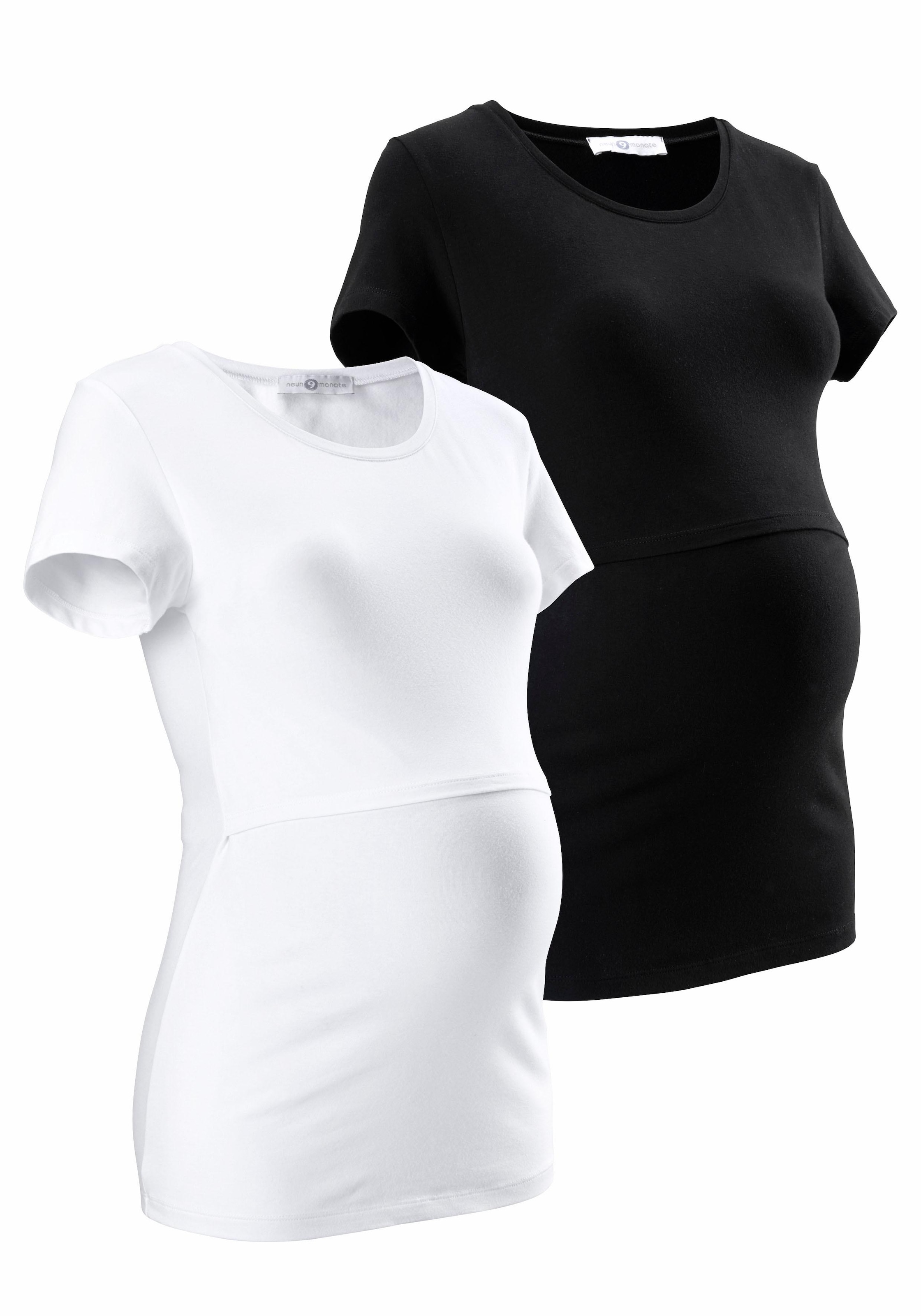 Umstandsshirt », 2er Pack T-Shirts für Schwangerschaft und Stillzeit«, mit praktischer...