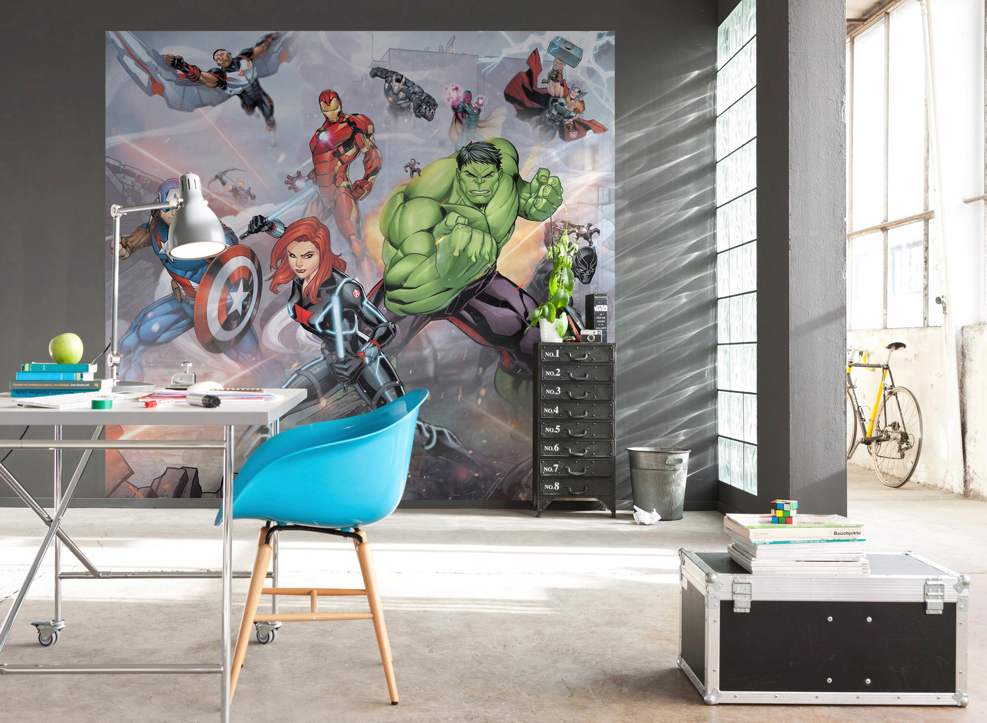 Komar Vliestapete »Digitaldruck Vlies - Avengers Street Revenge - Größe 300 x 280 cm«, bedruckt, Kinderzimmer