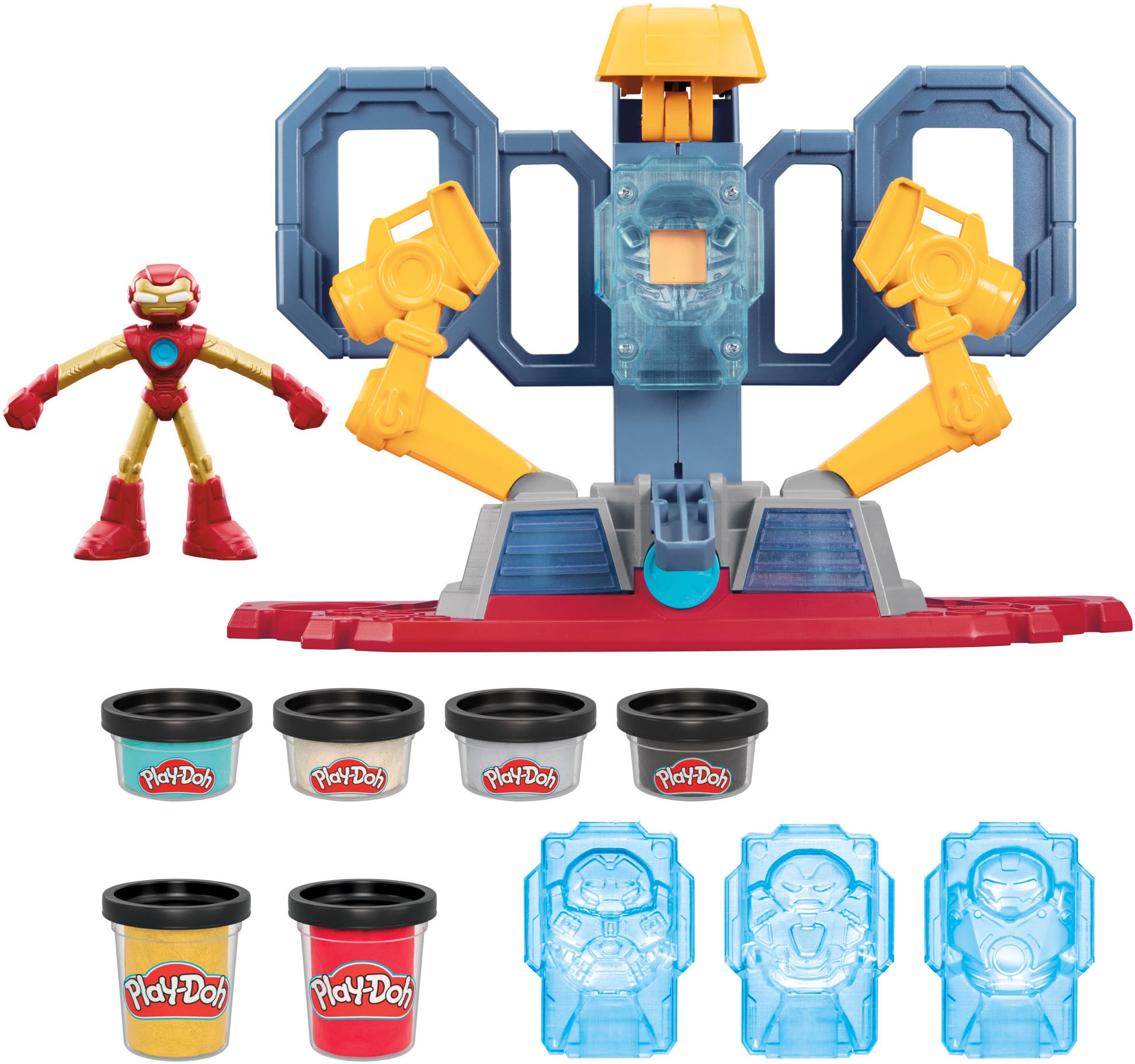 Hasbro Knete »Play-Doh, Marvel Iron Man Buntes Labor«, mit Licht und Sound