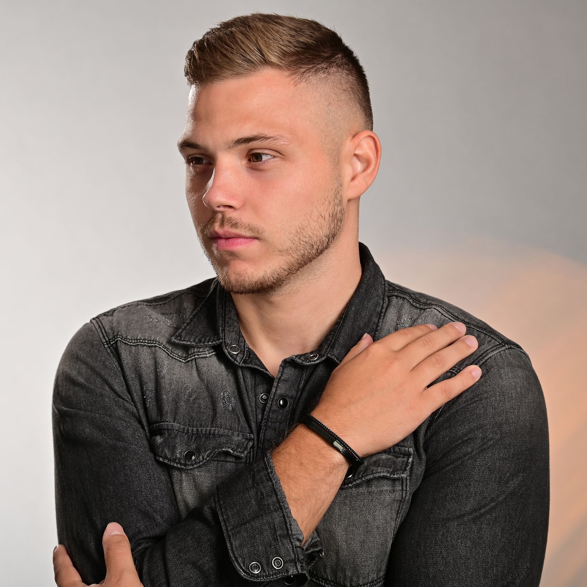 Adelia´s Lederarmband »Herren Armband ¿ Lederarmband aus Leder 19 cm«