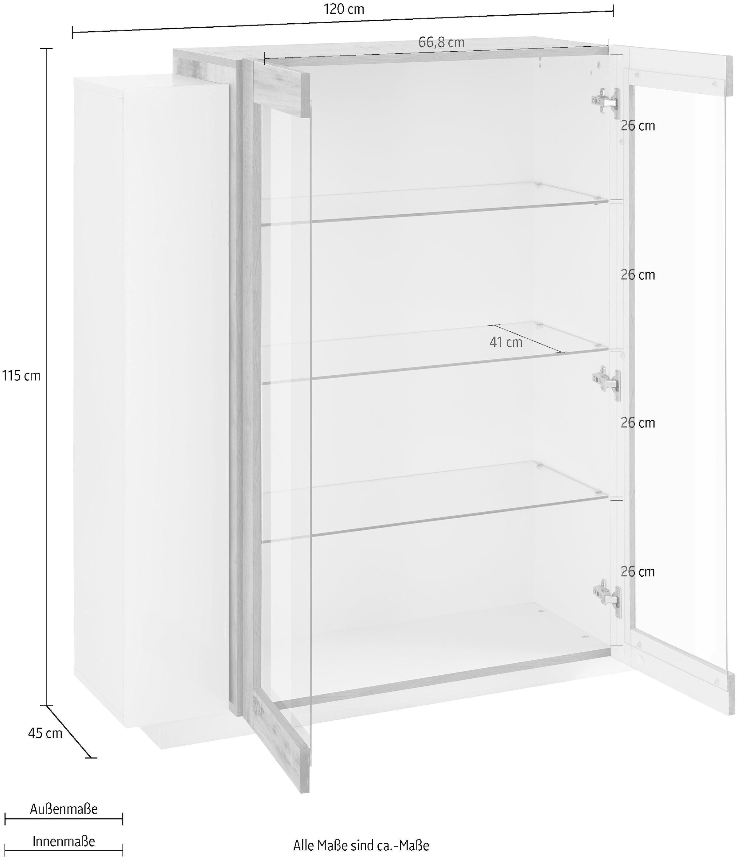 INOSIGN Vitrine »Coro«, Höhe 126 cm