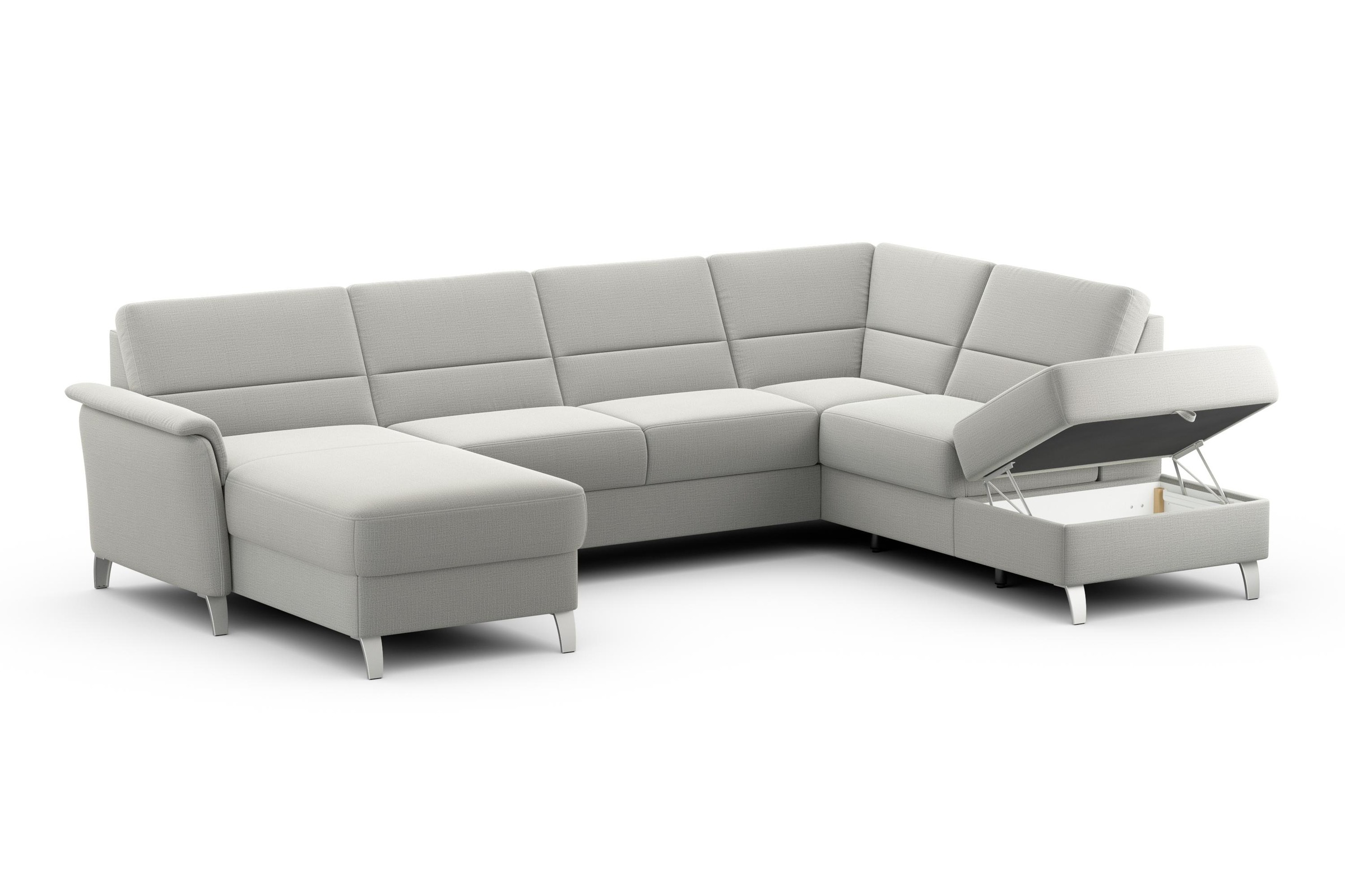 sit&more Wohnlandschaft »Palmera U-Form«, Federkern, wahlweise mit Bettfunktion und mit/ohne Stauraum