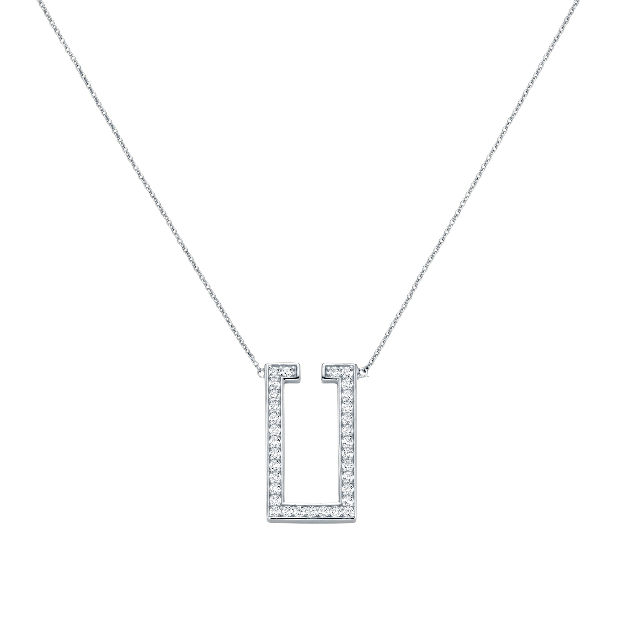 GIORGIO MARTELLO MILANO Collier »Collier Mittelteil U-förmig mit Zirkonia, Silber 925«
