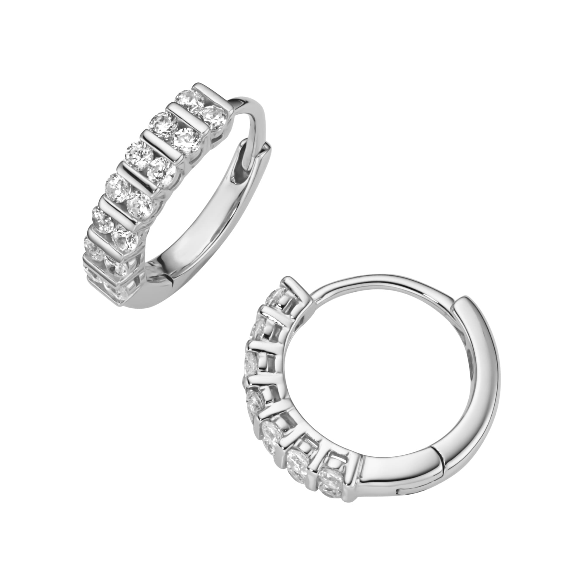 Firetti Paar Creolen »Schmuck Geschenk Silber 925 Ohrschmuck Ohrringe« mit Zirkonia (synth.)