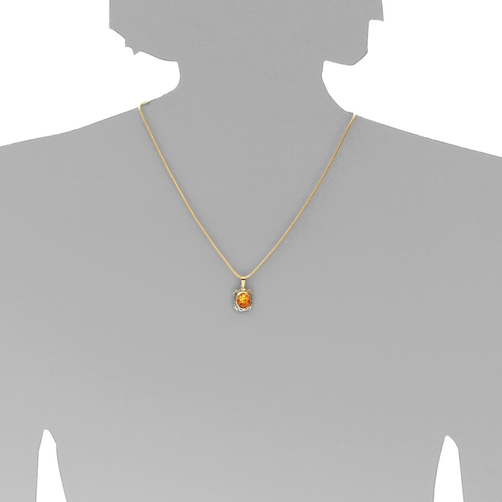 OSTSEE-SCHMUCK Kettenanhänger »- Konstanze - Gold 333/000 - Bernstein«