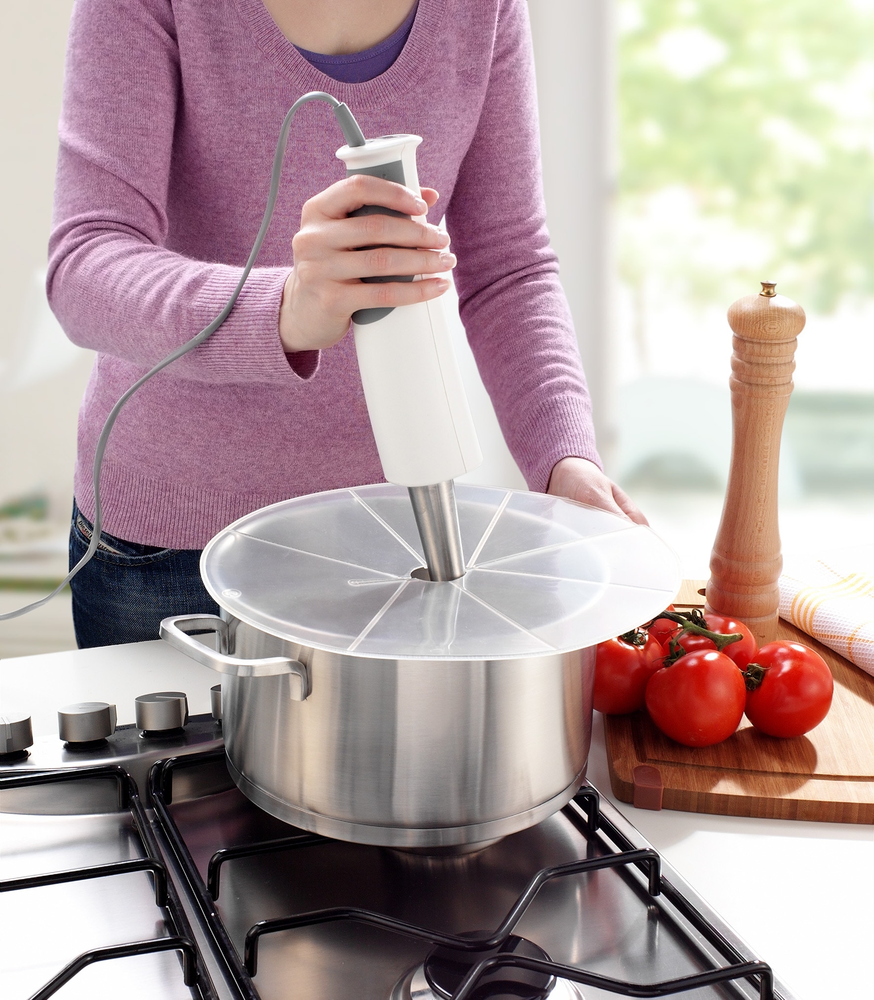 Ruco Spritzschutzdeckel mit Öffnung »für Pürierstäbe, 2er Set« Spritzschutz, Pürierstab, 2 Stück, Made in Germany