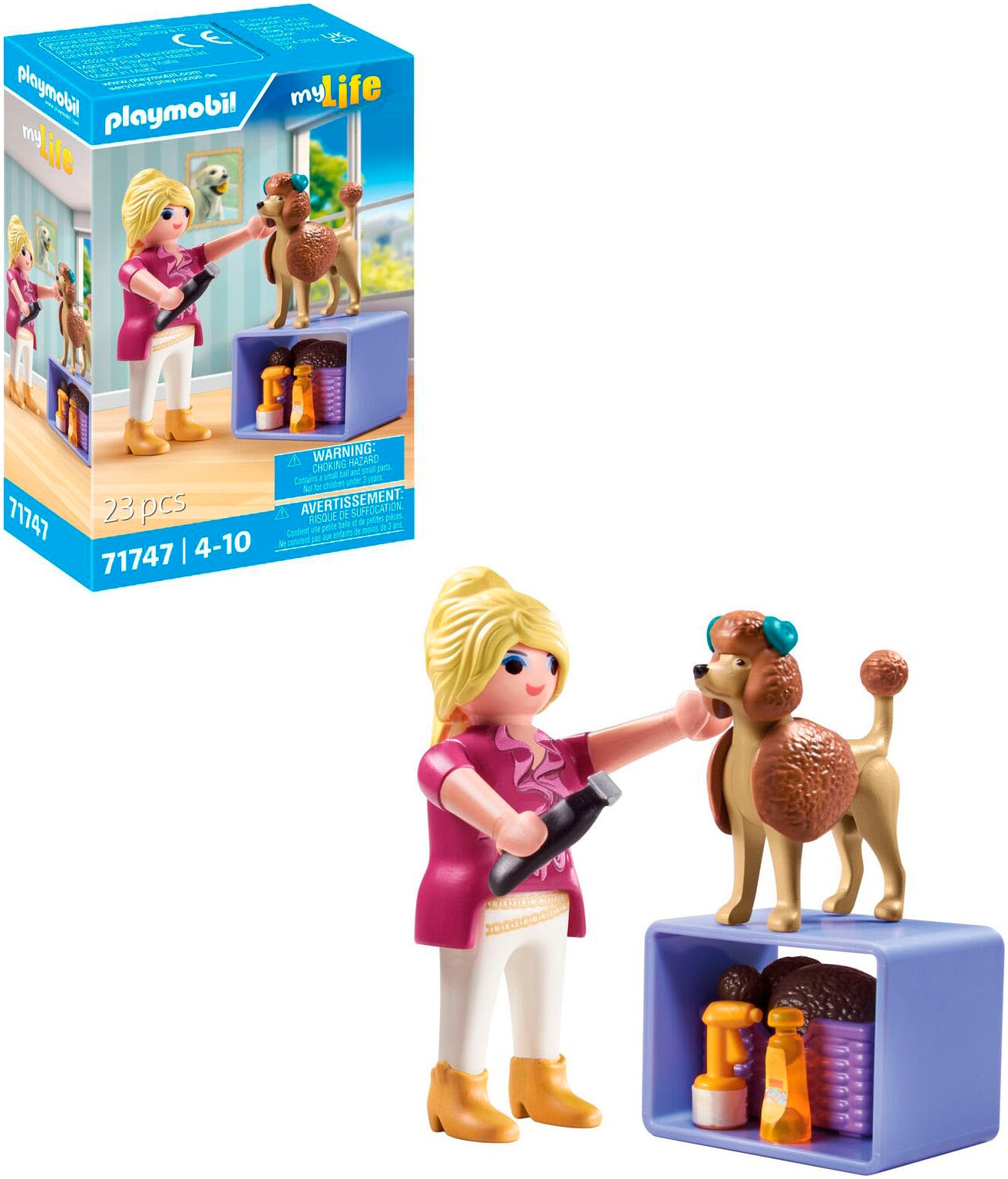 Playmobil® Konstruktions-Spielset »Hundefriseurin (71747), Playmobil My Life«, (23 St.)
