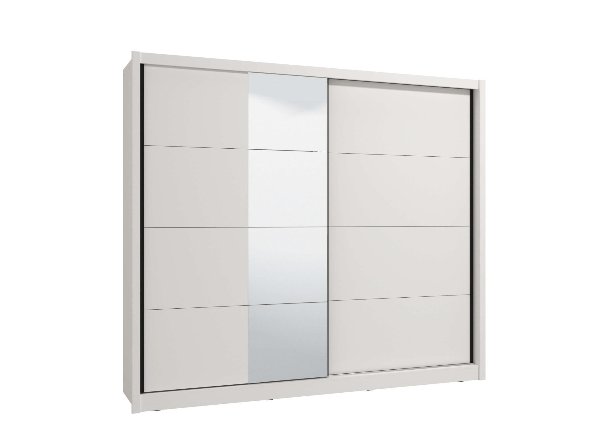 INOSIGN Schwebetürenschrank »Albi, Schlafzimmerschrank, Wäscheschrank in cashmere oder weiß« Kleiderschrank mit Spiegel MIT Innenausstattung,FSC®-zertifiziert