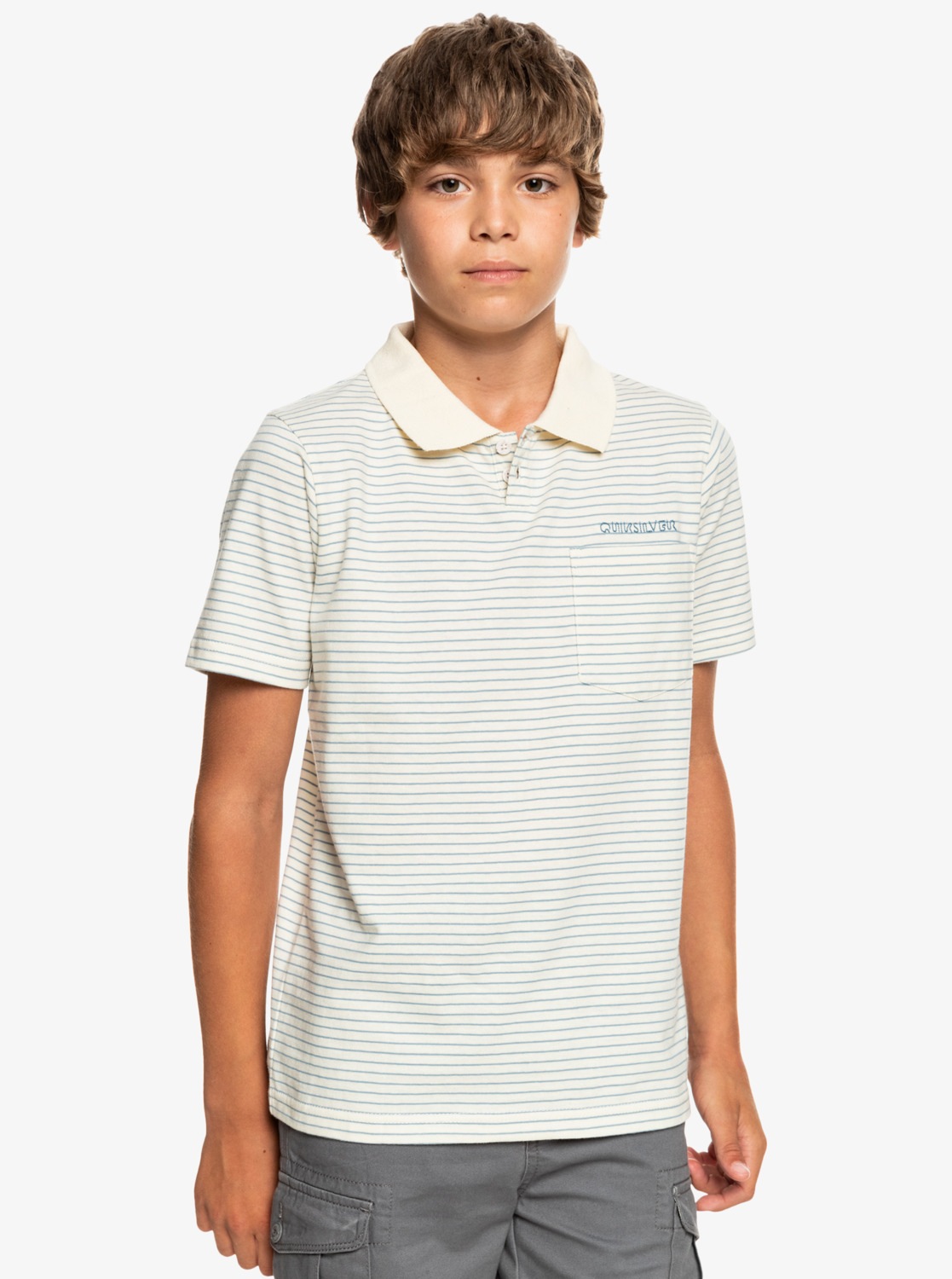 Quiksilver Poloshirt »New« in weiß, Größe 10(140-148cm)
