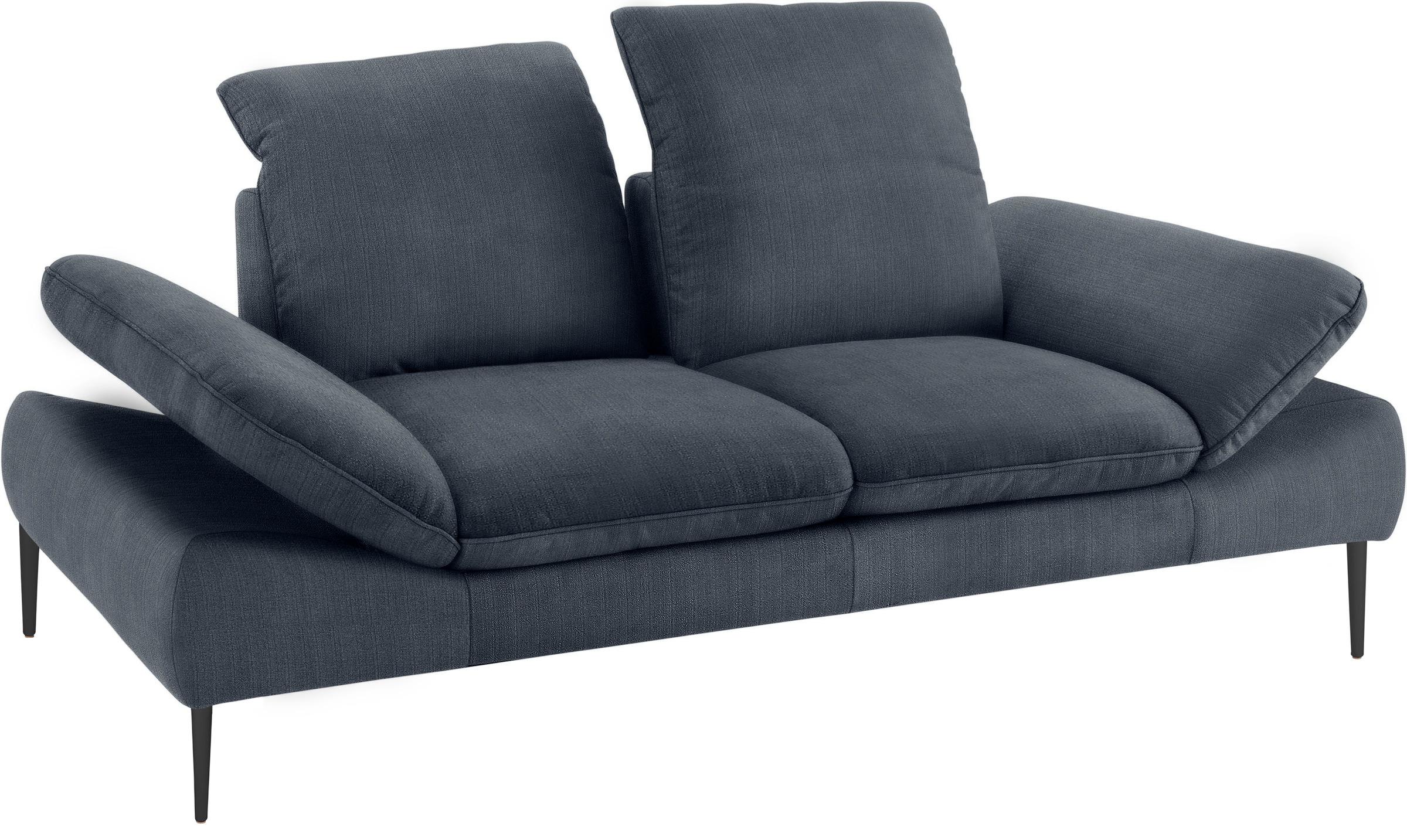 W.SCHILLIG 2,5-Sitzer »enjoy&MORE«, Sitztiefenverstellung, Füße schwarz pulverbeschichtet, Breite 232 cm