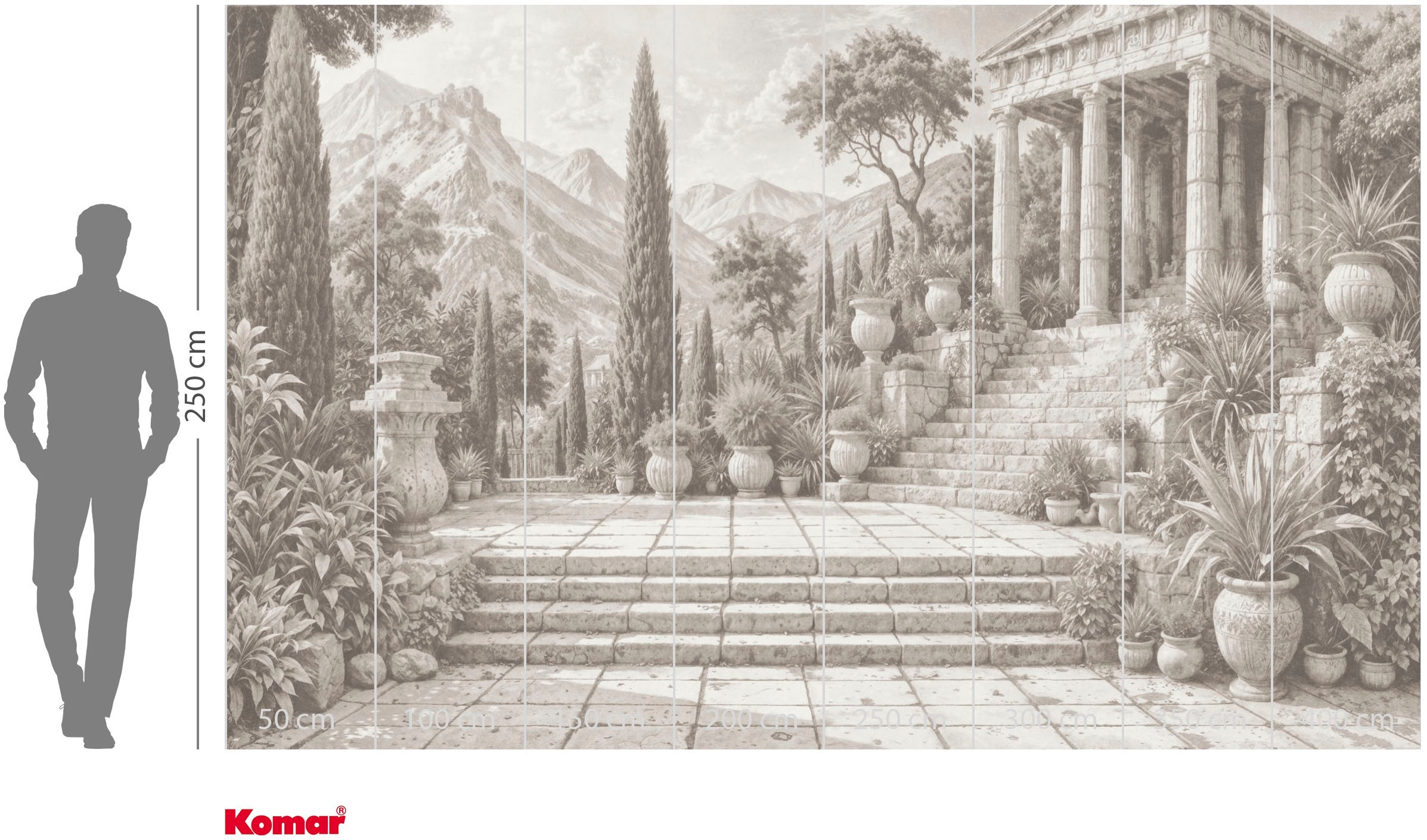 Komar Fototapete »Vlies Fototapete - Trompe l'oeil - Größe 400 x 250 cm« Motiv | bedruckt glatt