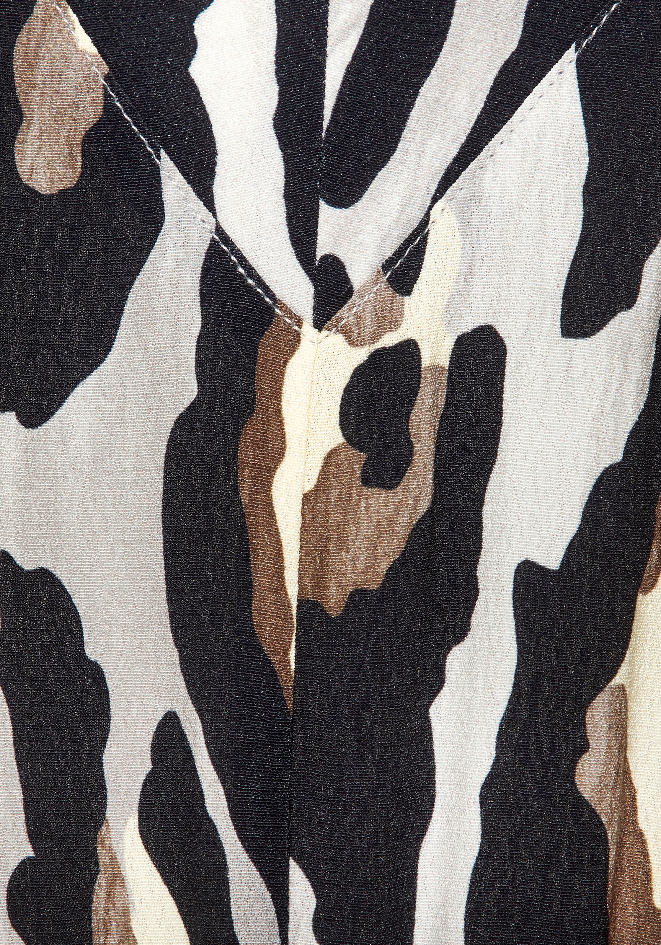 LASCANA Tunikakleid Ohne Taschen mit V-Ausschnitt aus gewebter Viskose