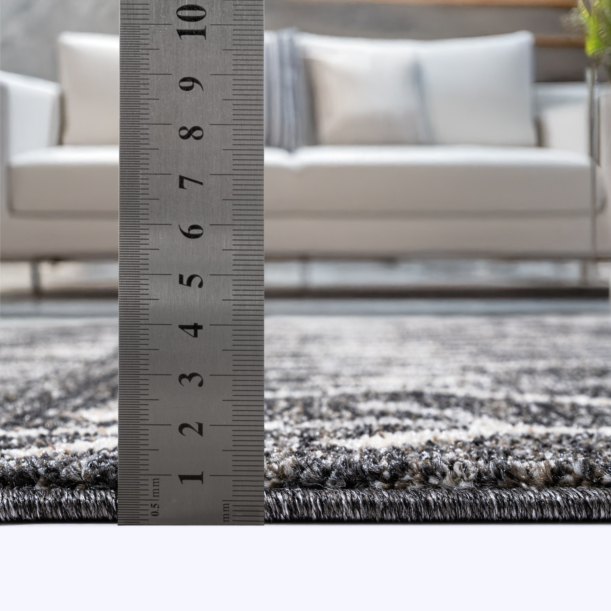 Sanat Teppich »Boho 8200« rund 10 mm Höhe Kurzflor, robust, Boho, Scandic, für Fussbodenheizung geeignet