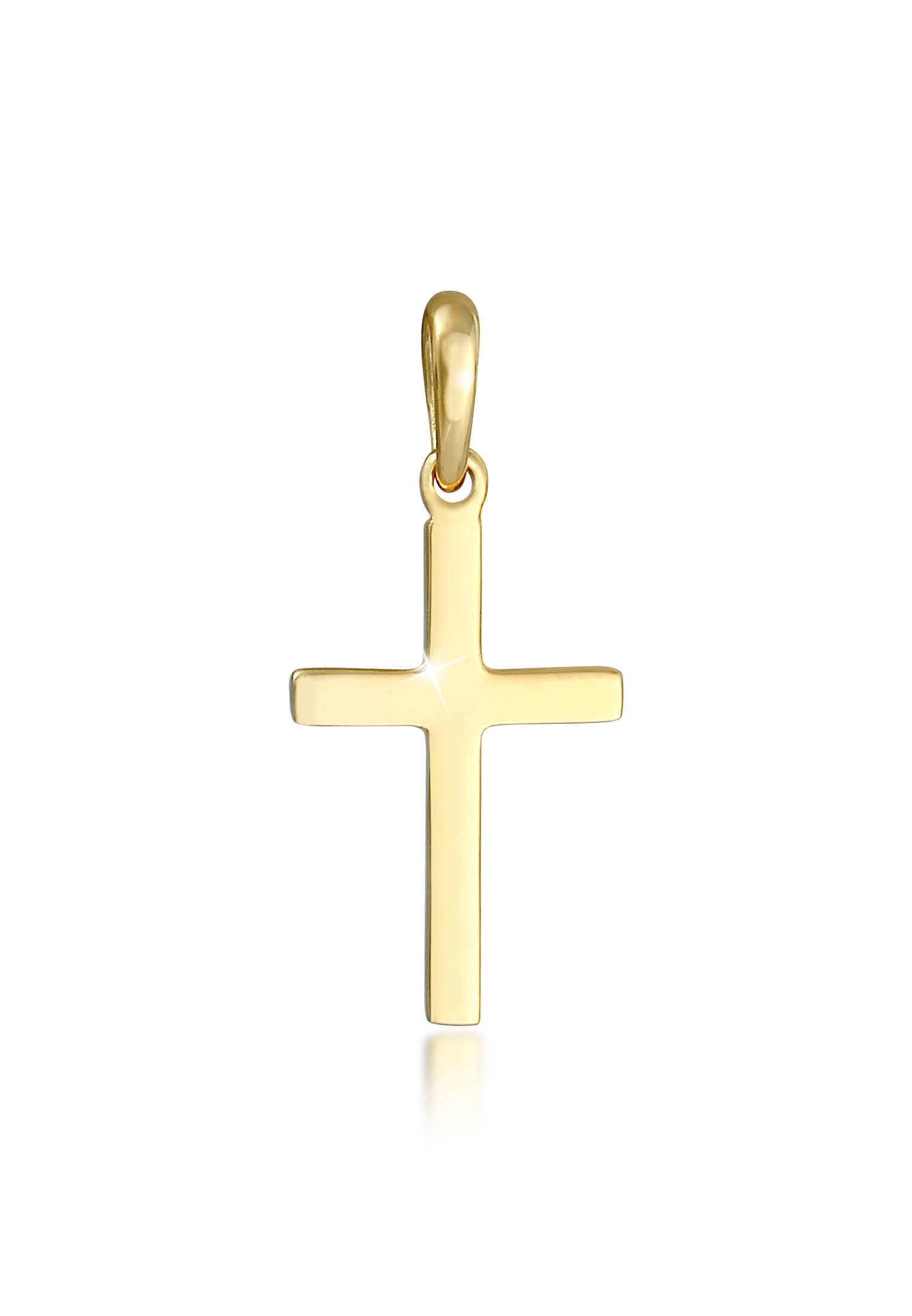 Elli Medallionanhänger »Anhänger Kreuz Schlicht Religion 925 Silber«