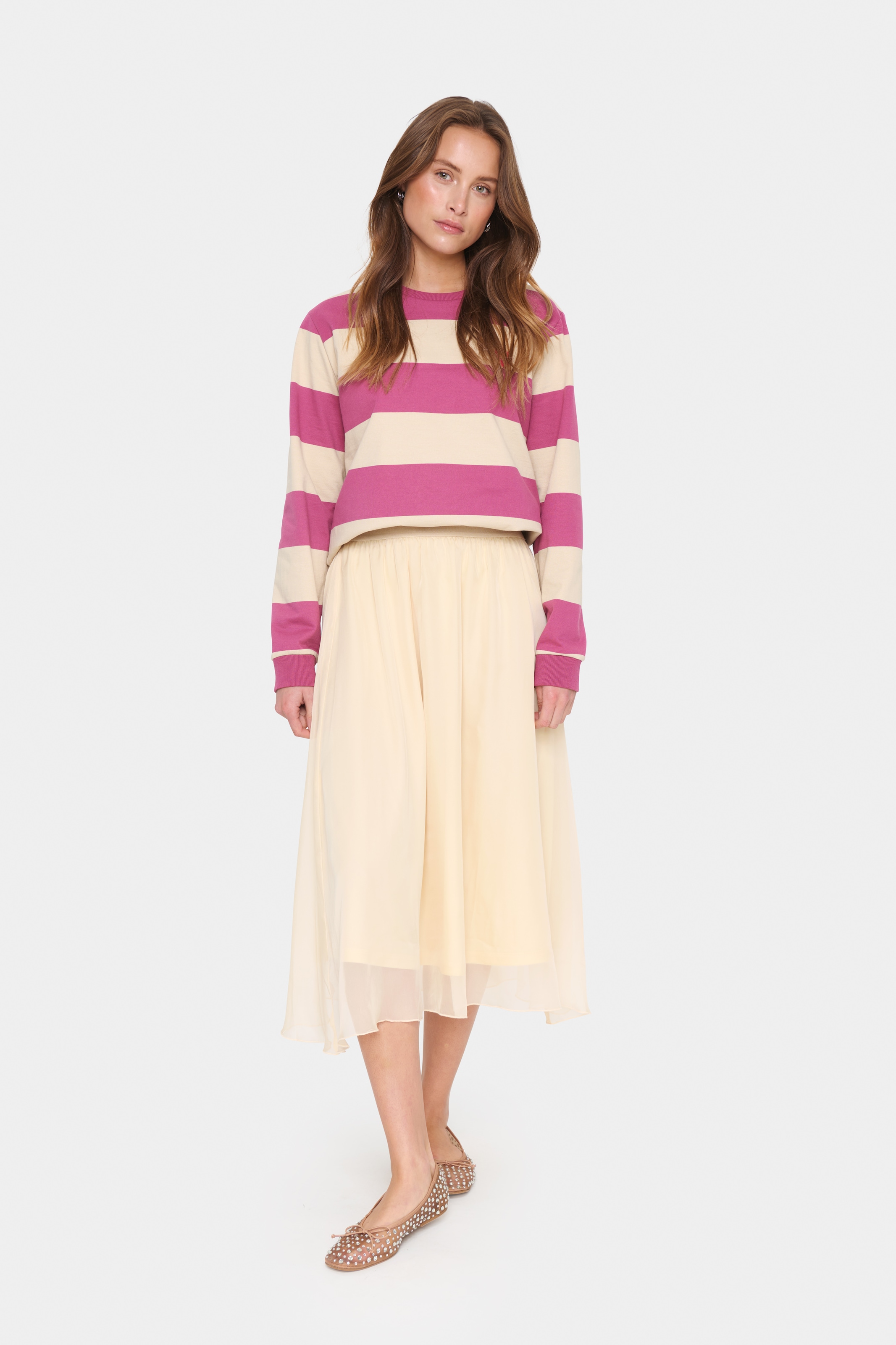 Saint Tropez Midirock »CoralSZ Skirt«, aus Chiffon