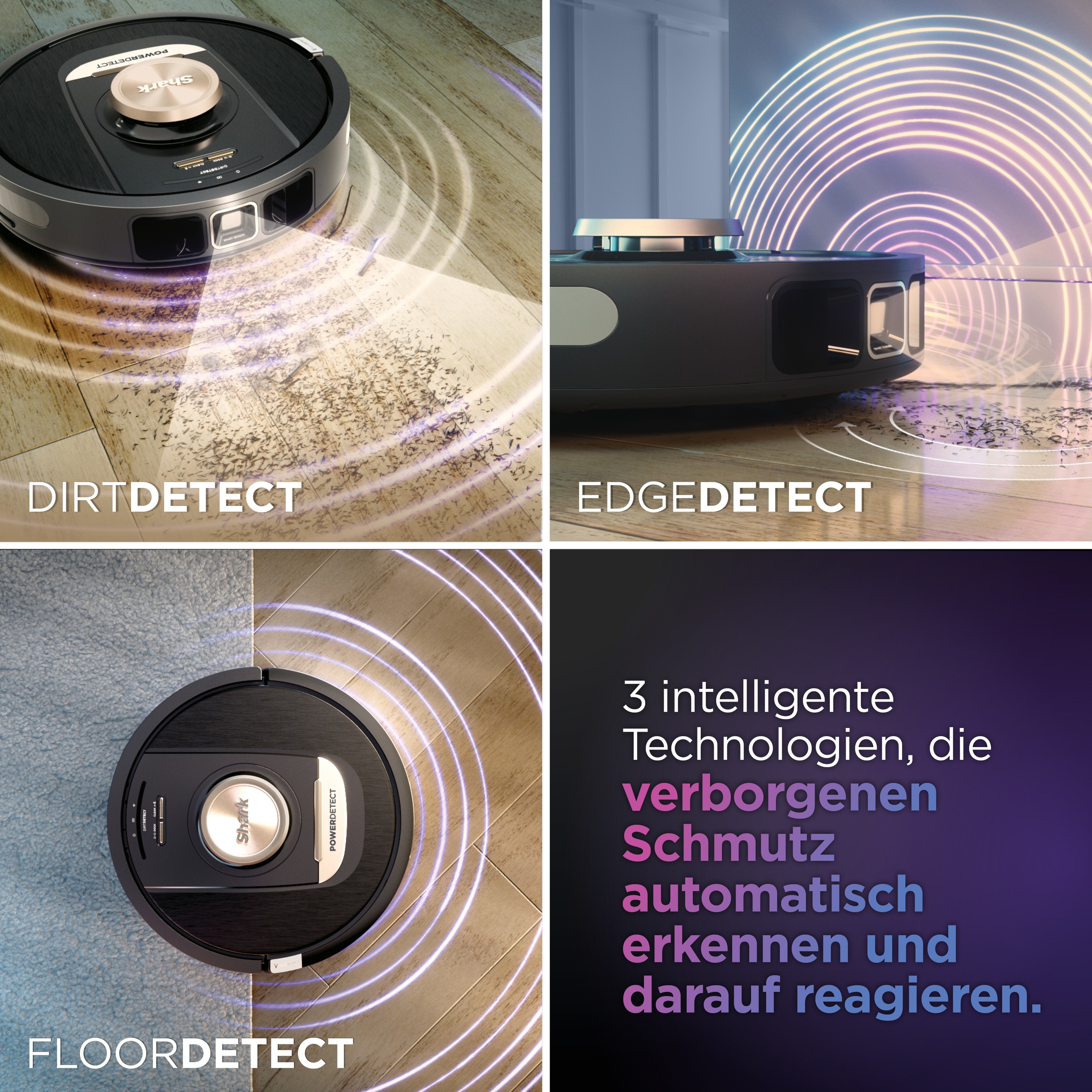 Shark Nass-Trocken-Saugroboter »RV2620WAEU«, PowerDetect selbstentleerender Saugroboter