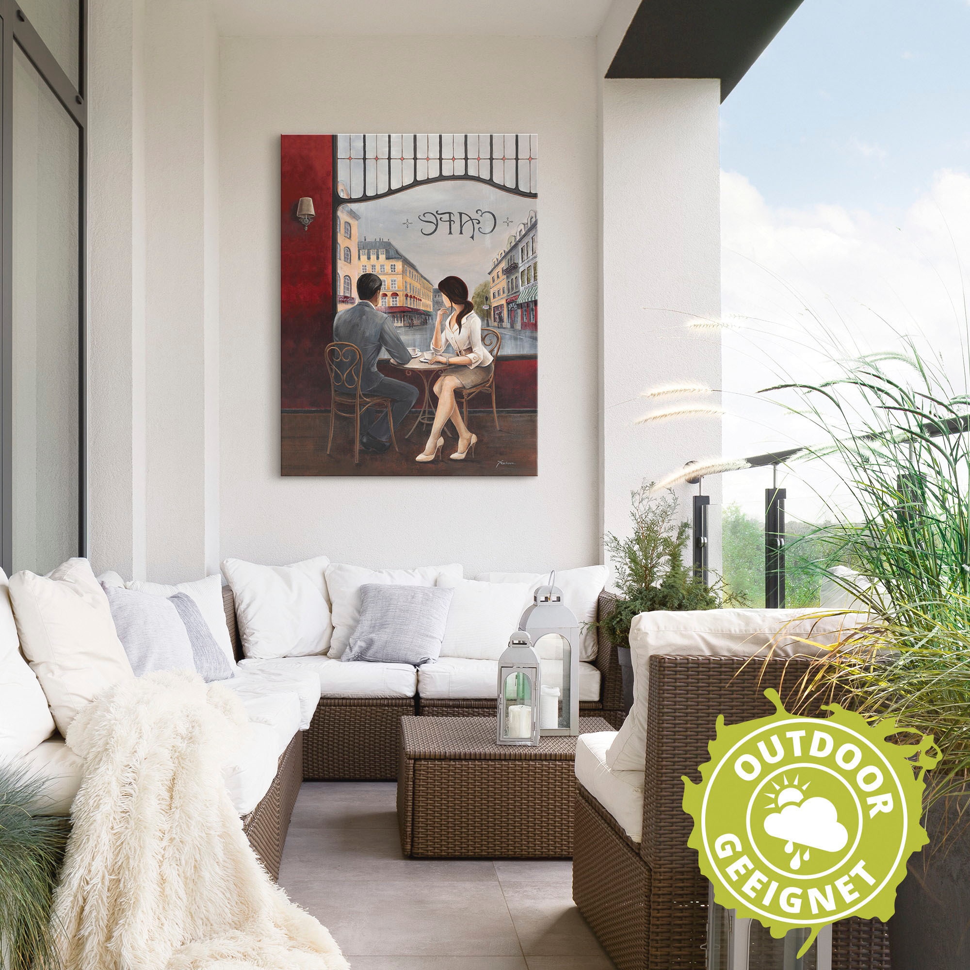 Artland Wandbild »Café«, Restaurant & Cafés, (1 St.), als Alubild, Outdoorbild, Leinwandbild, Poster, Wandaufkleber