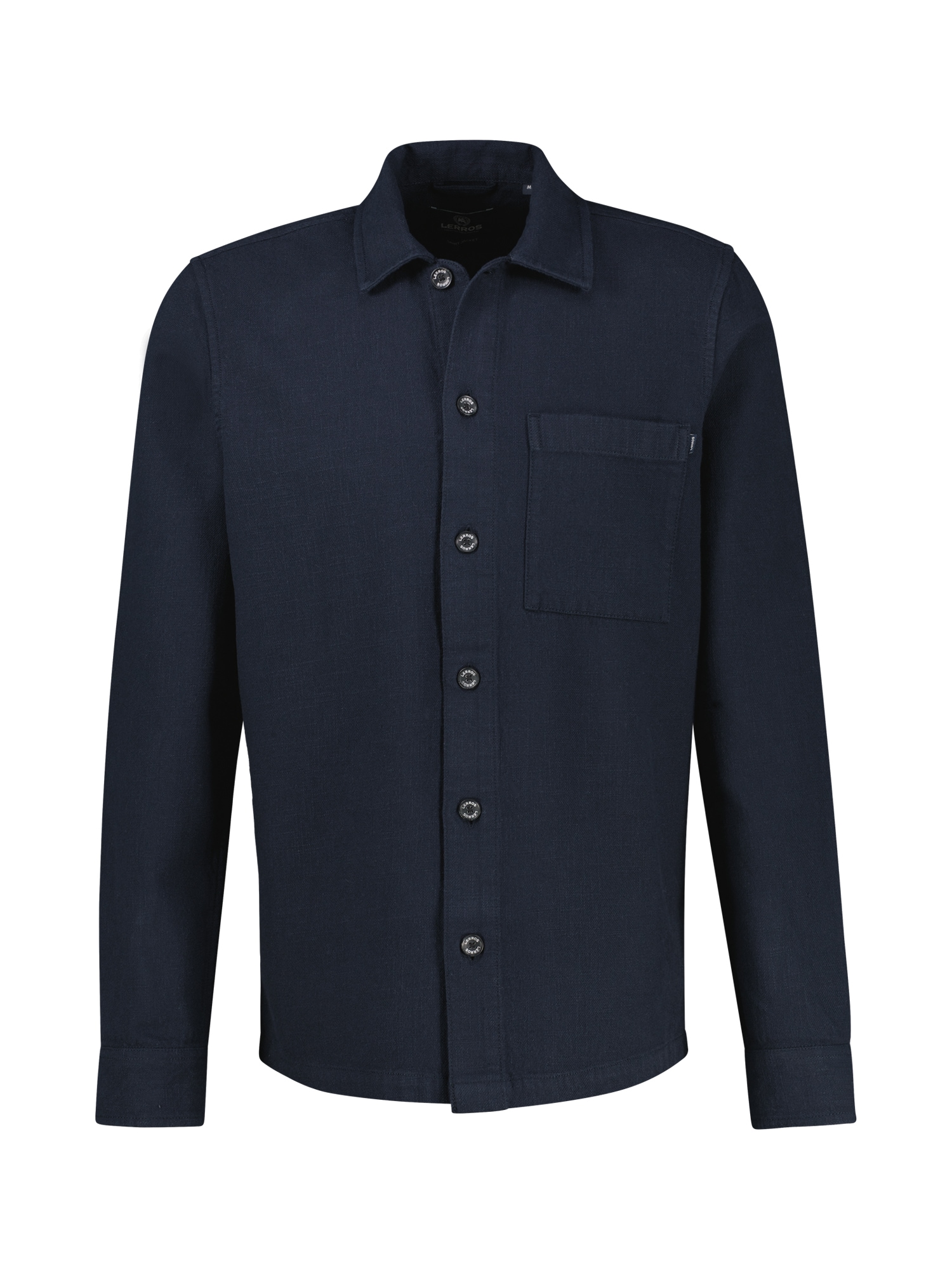 LERROS Langarmhemd »Overshirt aus 100 % Baumwolle, unifarben«