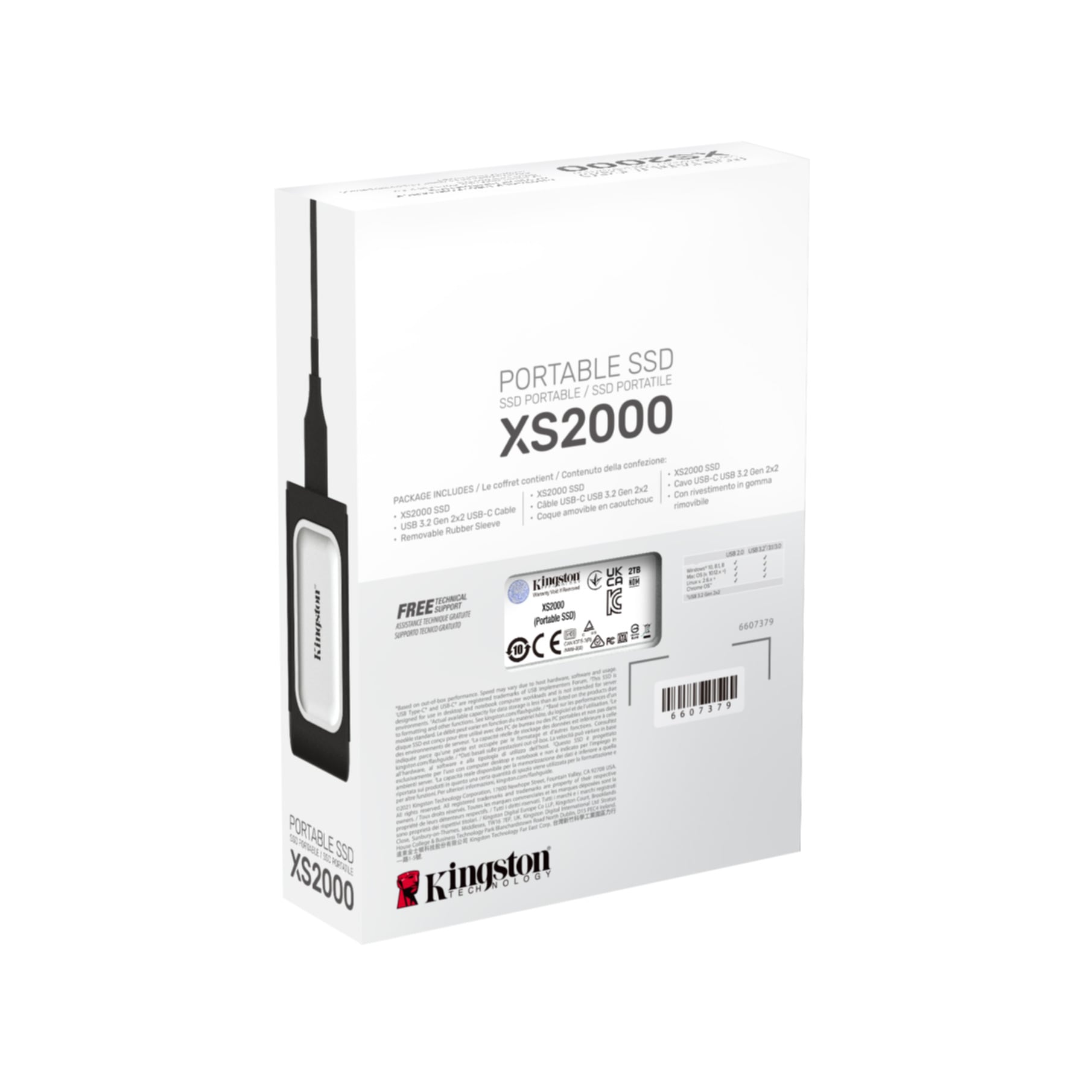 Kingston externe SSD »2000G Tragbare SSD XS2000«