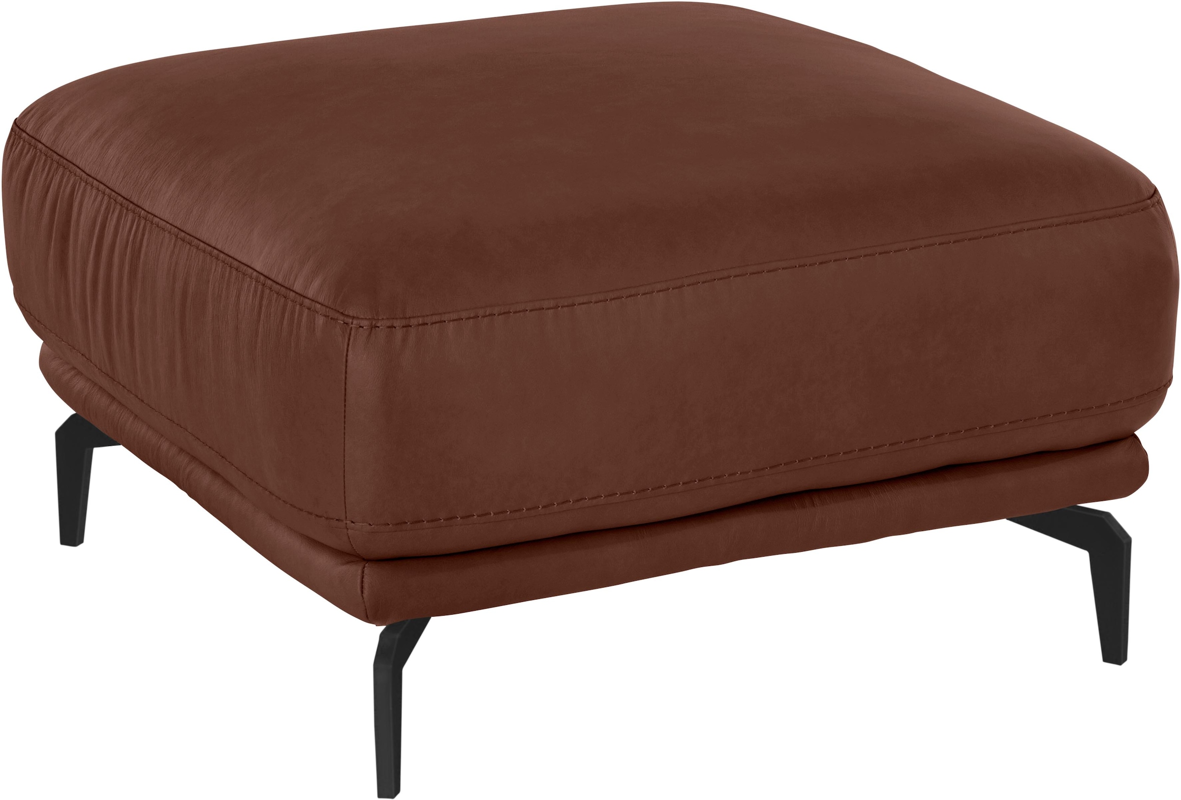 W.SCHILLIG Hocker »montanaa« mit Metallfüßen in Schwarz pulverbeschichtet, Breite 71 cm