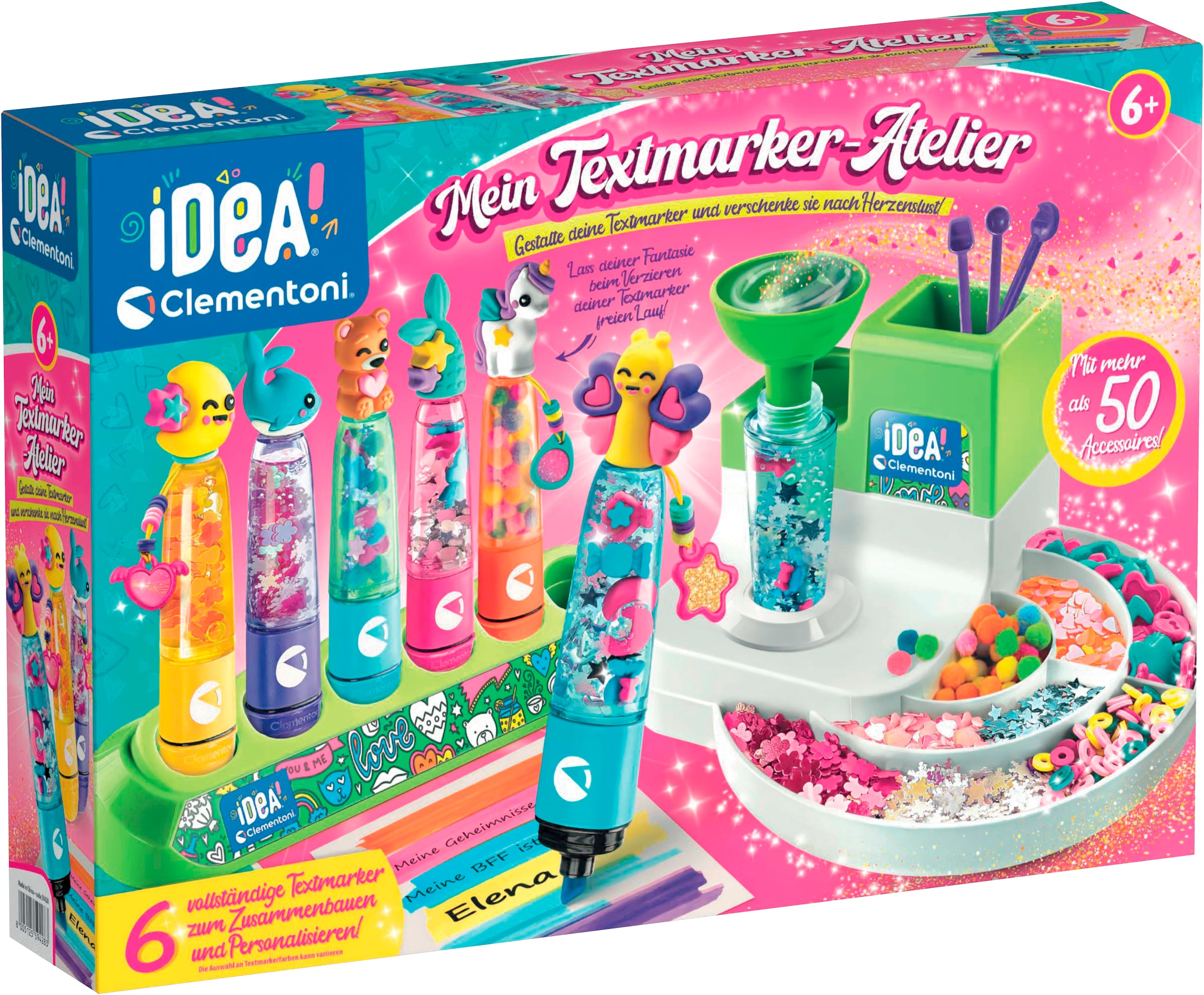 Clementoni® Kreativset »Idea, Mein Textmarker-Atelier«, Made in Europe