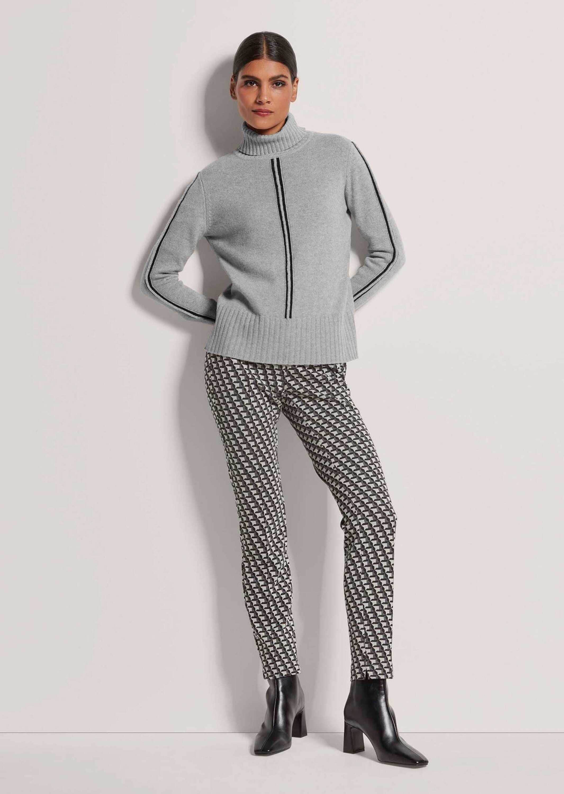 MADELEINE Longpullover »Kaschmirpullover Moderner Wollpullover mit Ajour-Muster«