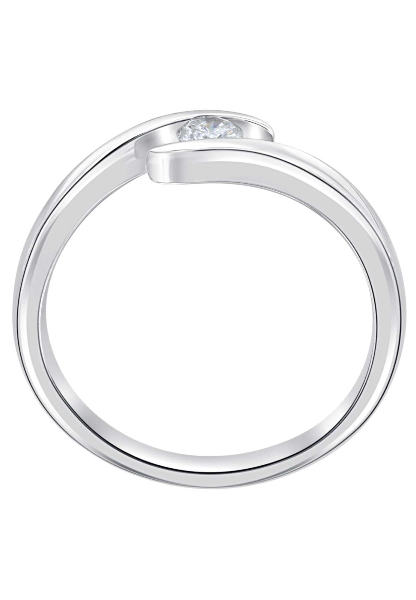 ONE ELEMENT Diamantring »0,15 ct Diamant Brillant Spannfassung Ring aus 585 Weißgold«