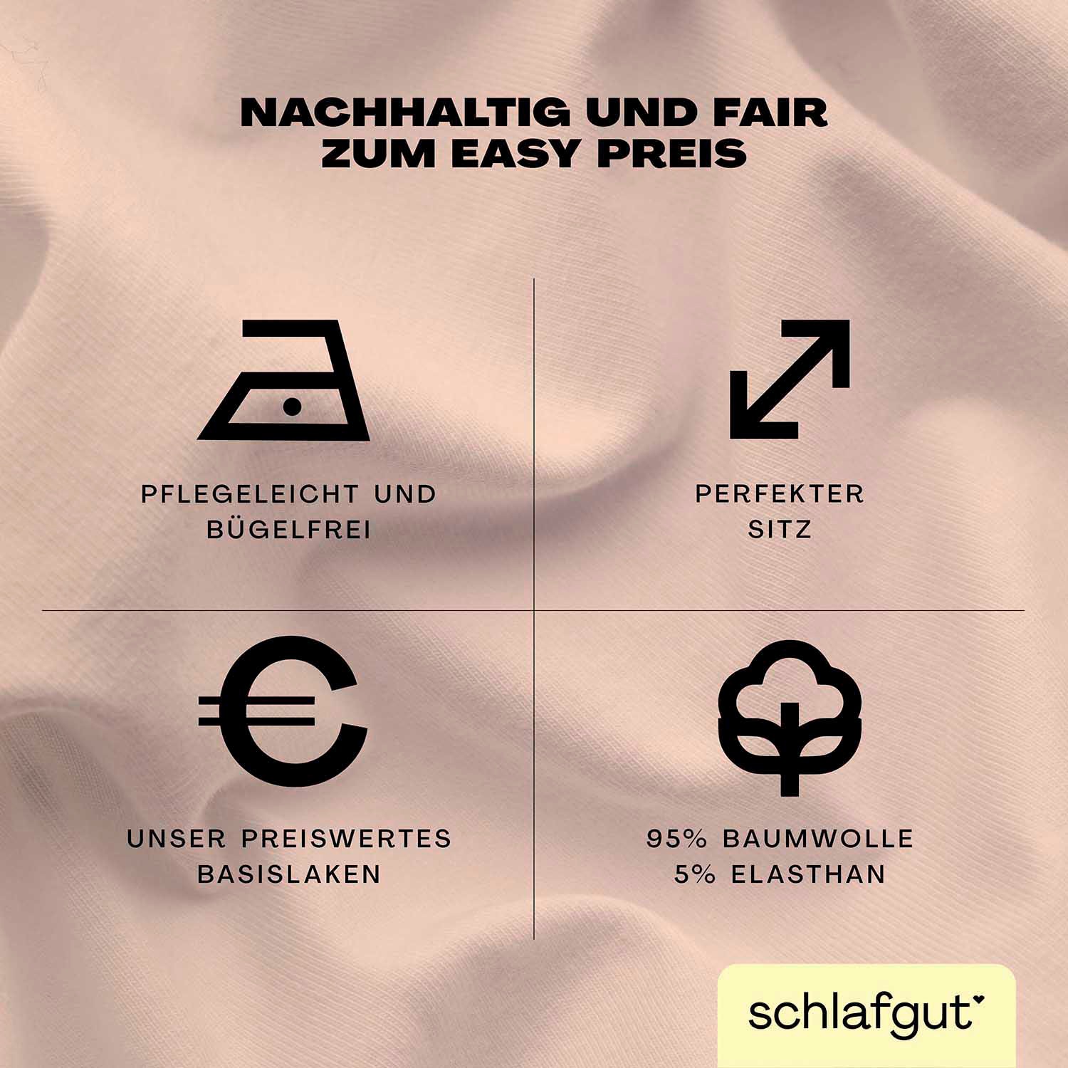 Schlafgut Spannbettlaken »EASY Jersey Elasthan Topper«, MADE IN GREEN by OEKO-TEX®