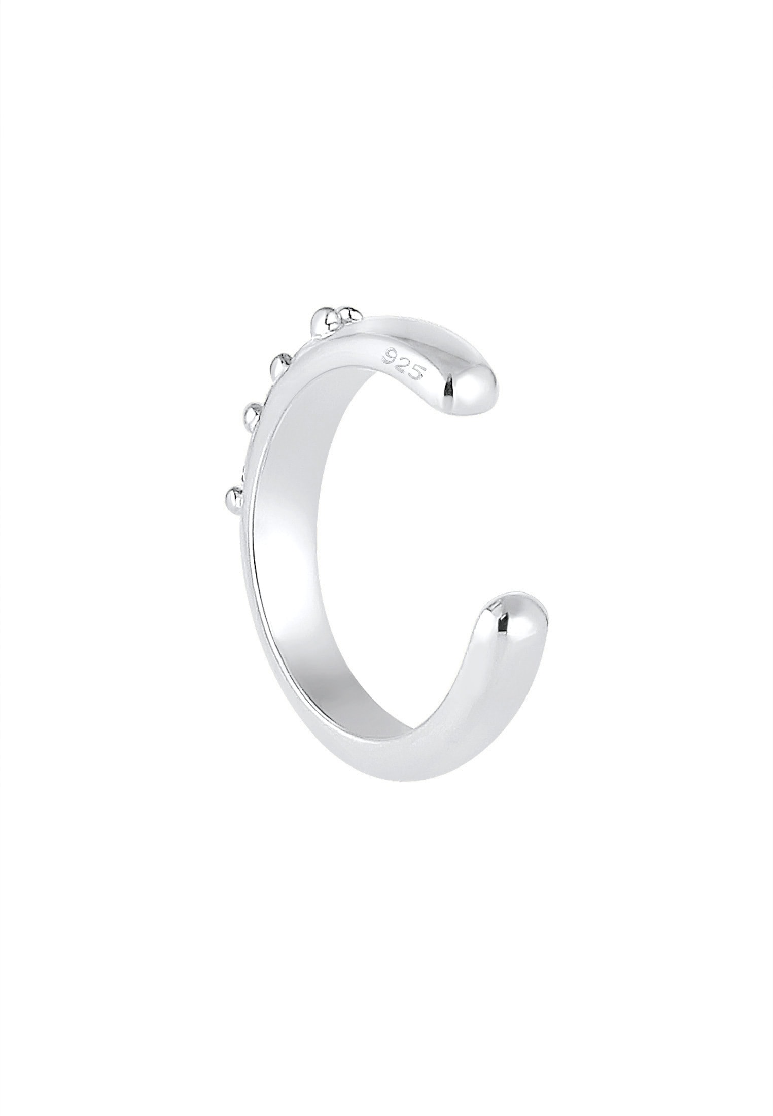 Elli Ohrklemme »Ohrringe Earcuff Single Glas Kristalle Weiß 925 Sterling Silber«