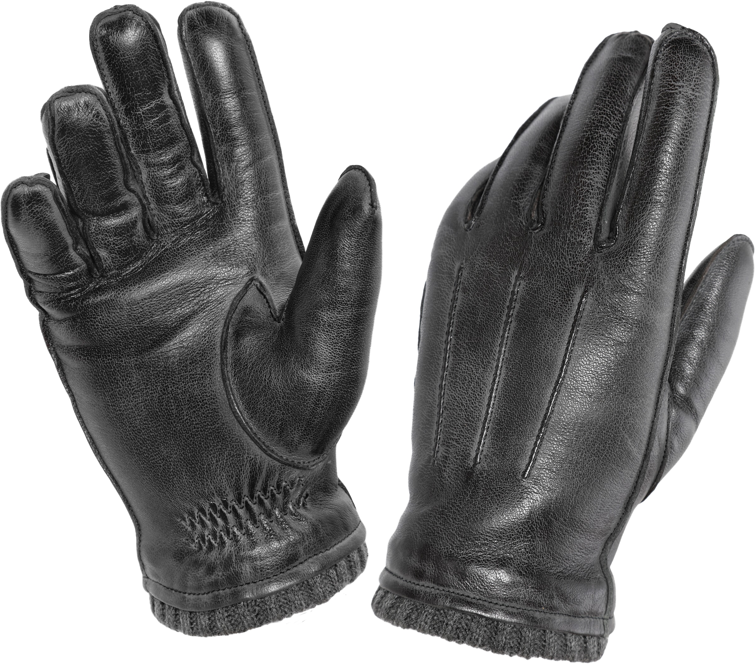 PEARLWOOD Lederhandschuhe »Wilson« Vintage Optik durch Waxfinish