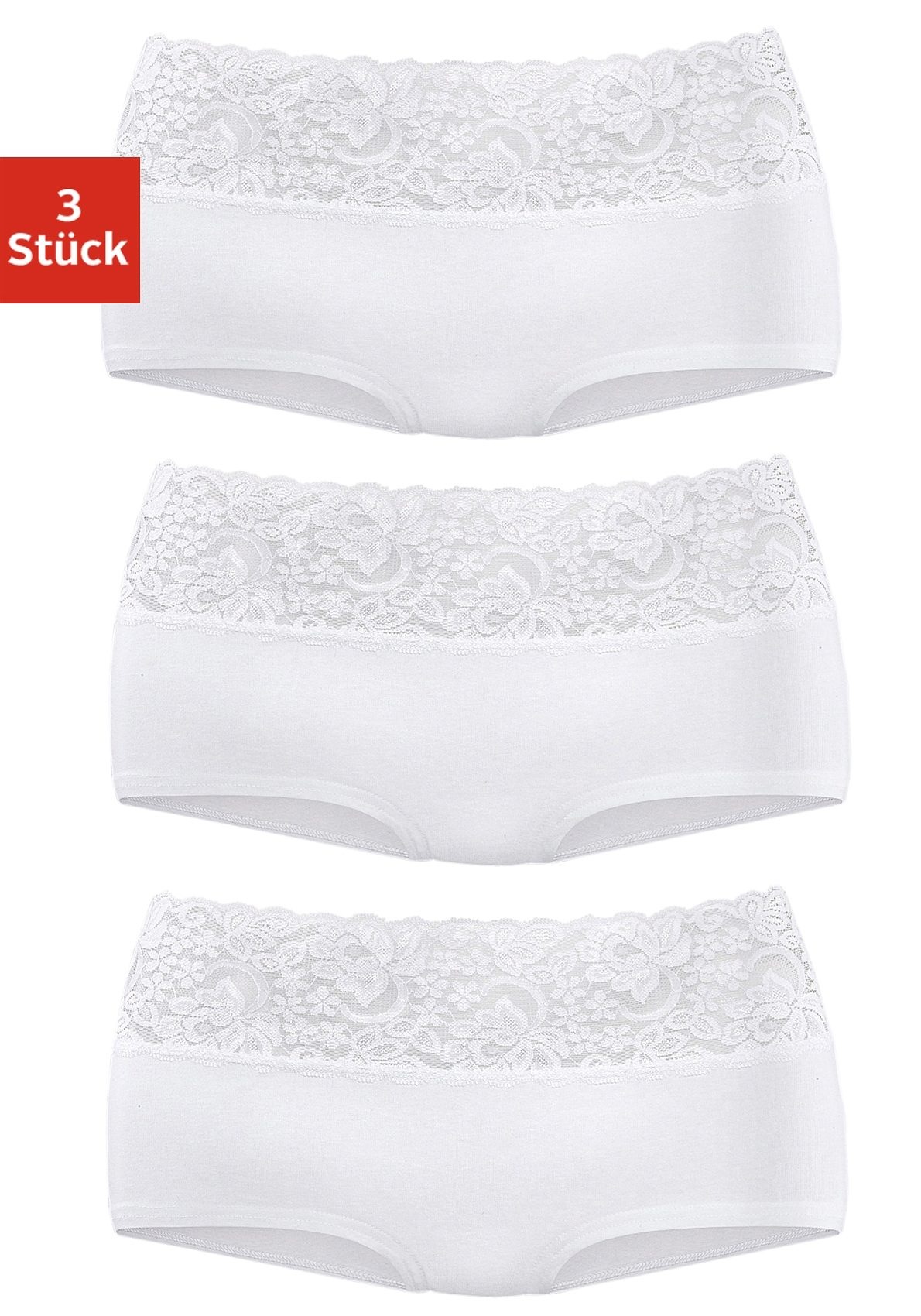 vivance active Panty, mit breitem Spitzenbündchen