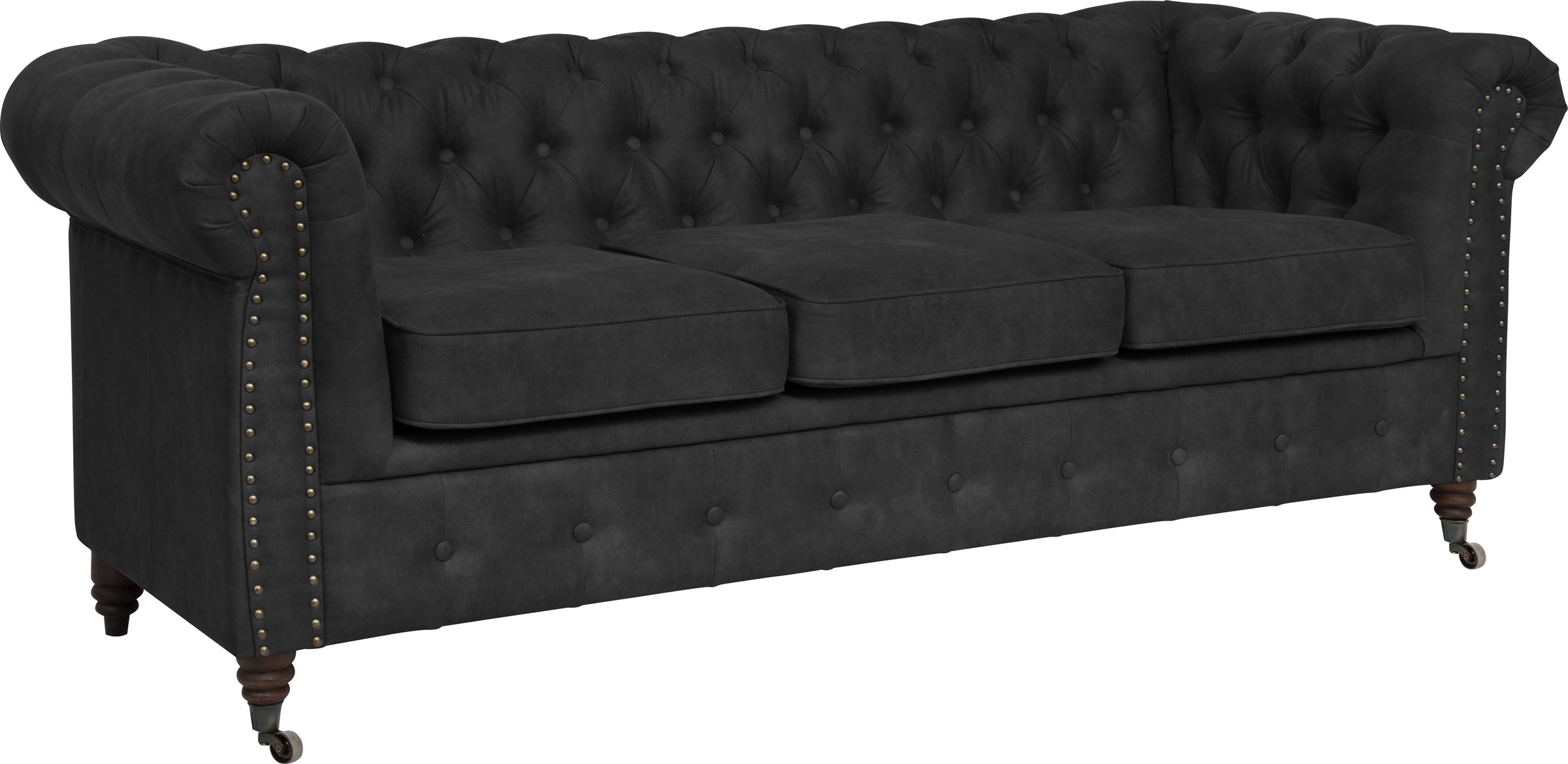 Home affaire Chesterfield-Sofa »Aarburg« aufwändige Knopfheftung und Ziernägel im Chesterfield-Design