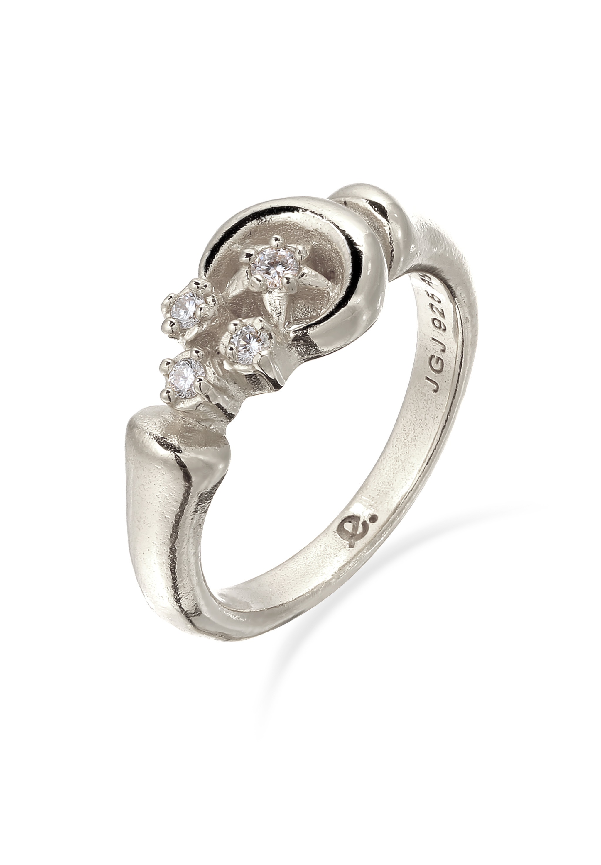 Elli Premium Silberring »Ring Mond Sterne Topas Weiß 925 Sterling Silber«