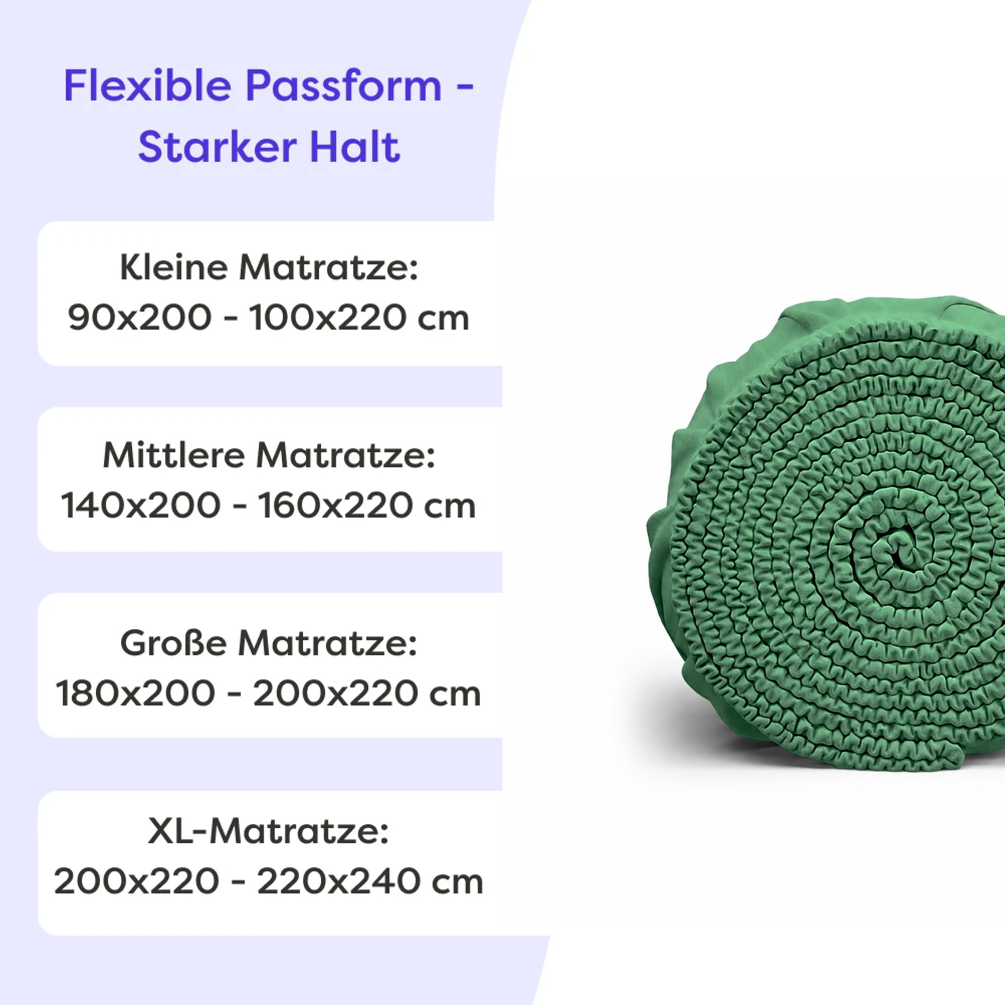Wolkenfeld Spannbettlaken »Boxspringbett Bettlaken - Spannbetttuch für Matratzen bis 40cm« Elastisch & Rutschfest: 90x200, 140x200, 160x200, 180x200 & Übergrößen