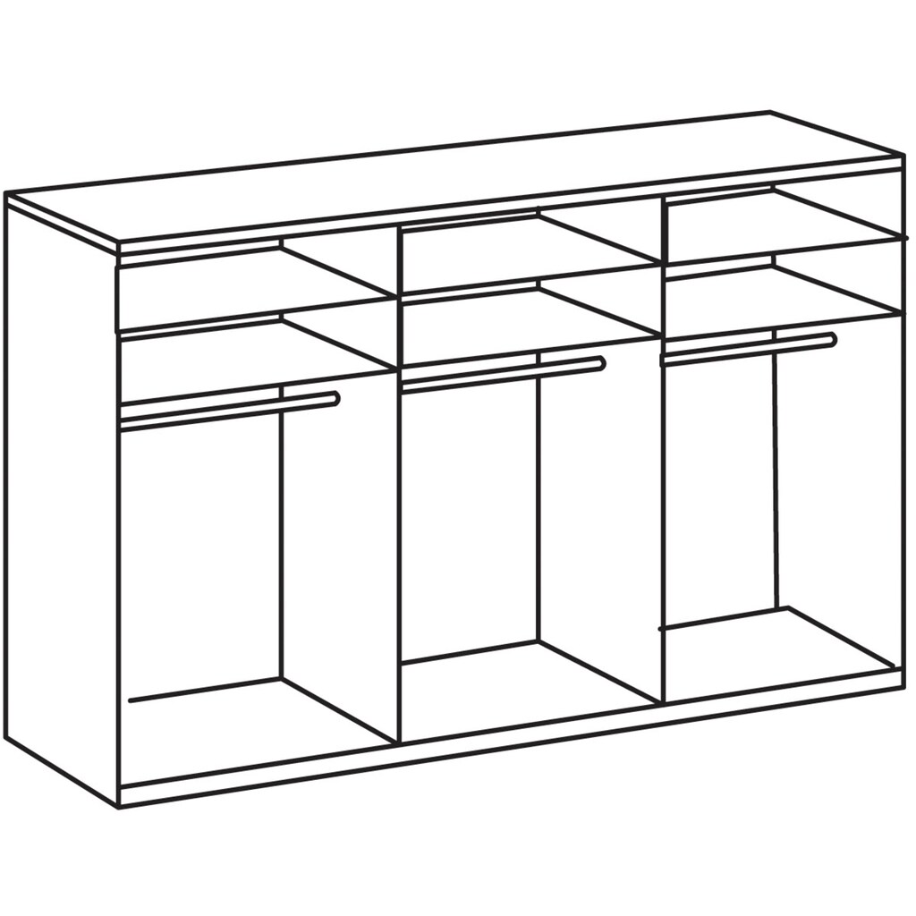 Fresh To Go Schwebetürenschrank »Level«, mit Synchronöffnung