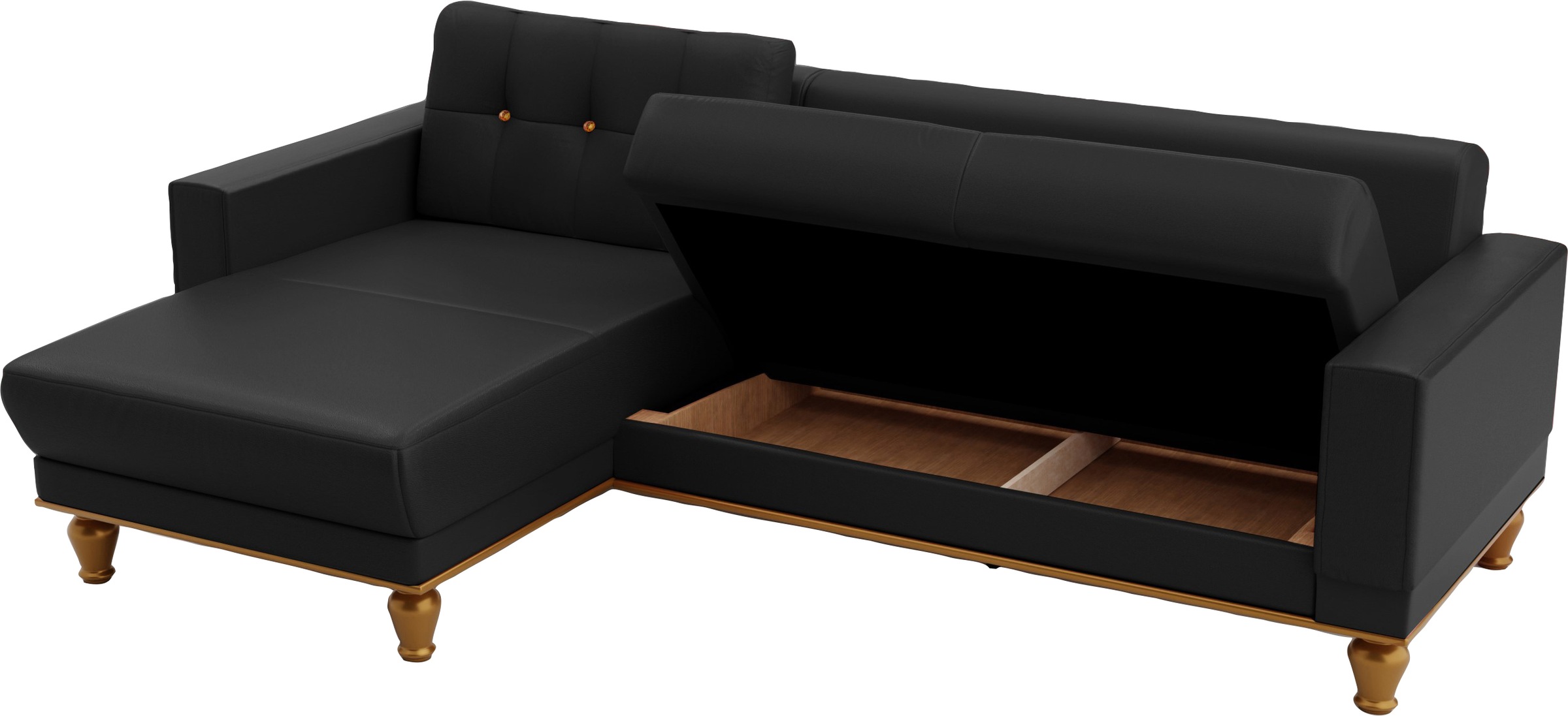 sit&more Ecksofa »Orient 5 L-Form«, mit Strass-Stein, wahlweise mit Bettfunktion und Bettkasten