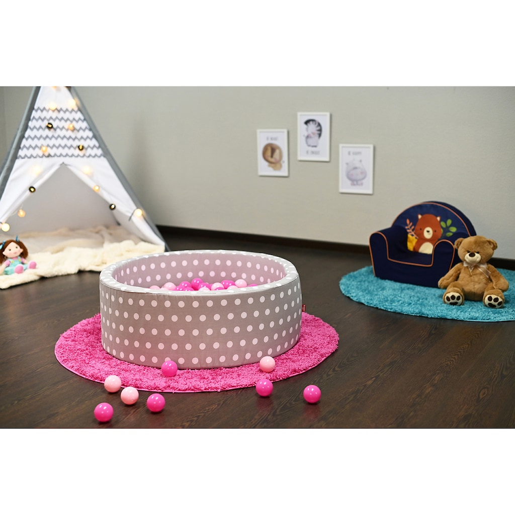 Knorrtoys® Bällebad »Soft, Grey White Dots«