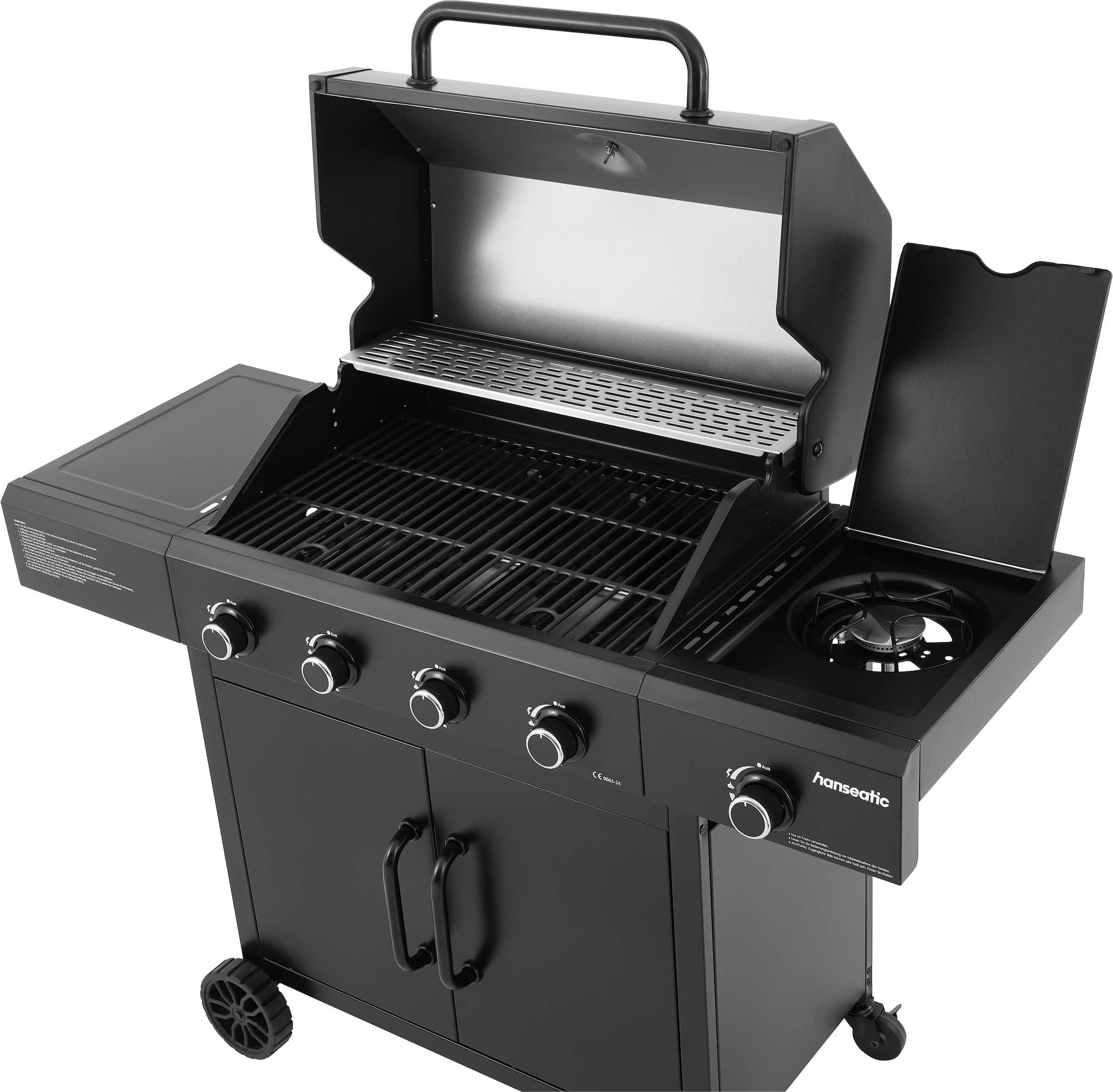 Hanseatic Gasgrill »4-Brenner Rockford Black« inkl. 3 Jahre Herstellergarantie