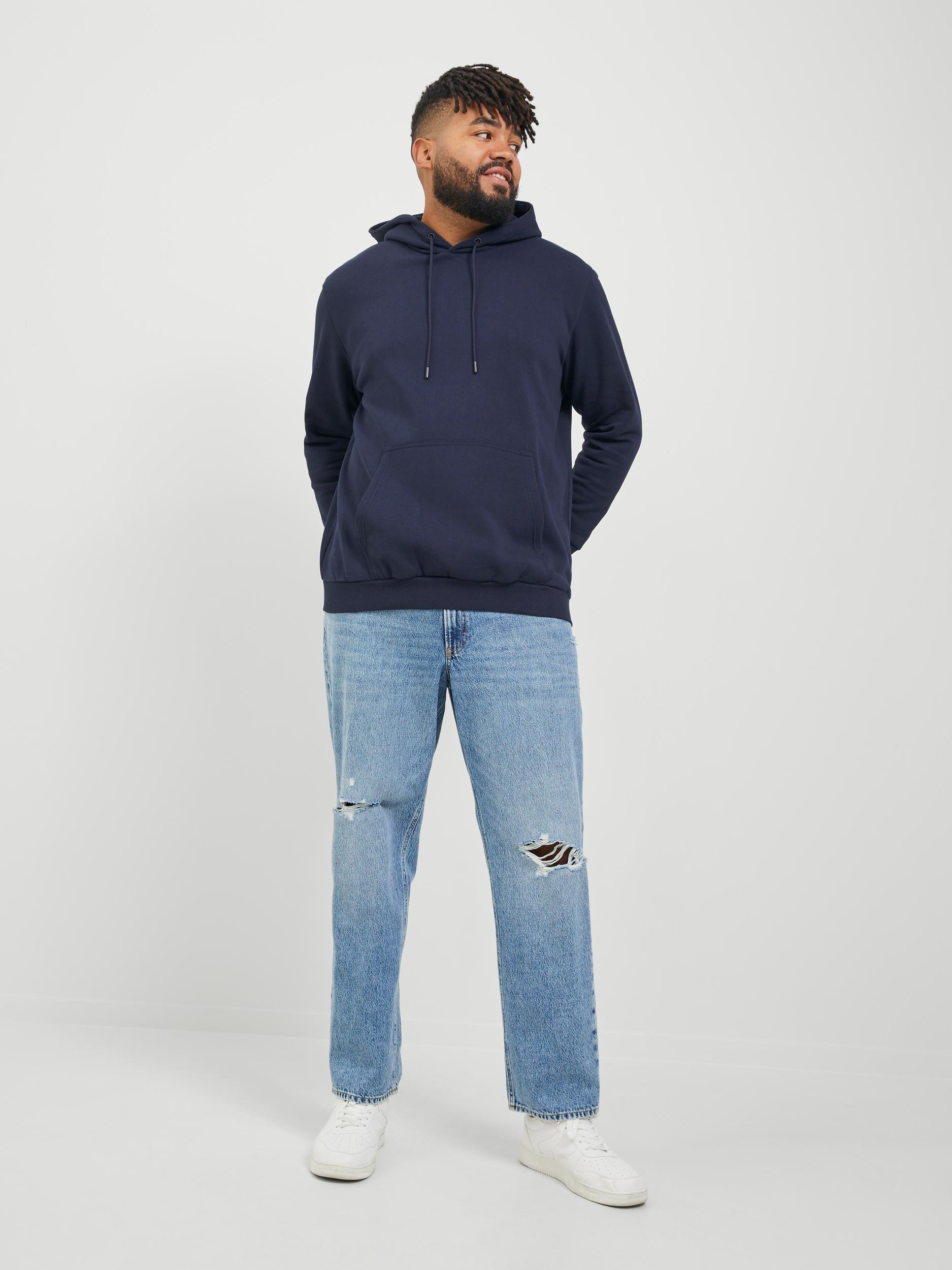 Jack & Jones PlusSize Kapuzensweatshirt »JJEBRADLEY SWEAT HOOD NOOS PLS«, mit Rippbündchen