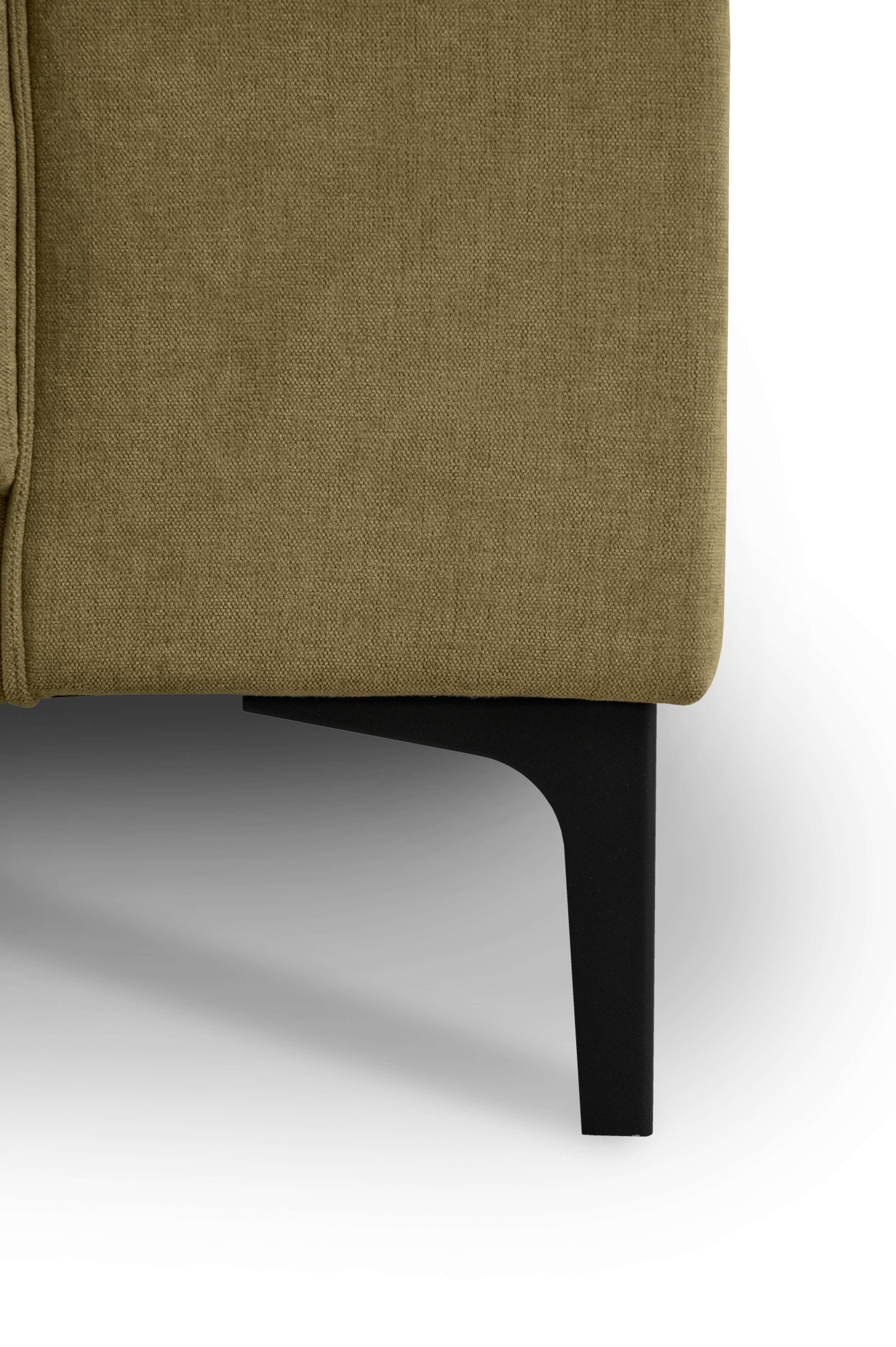 Places of Style Ecksofa »Polsterecke Oland, Struktur, Flachgewebe, Luxus-Microfaser, Boucle«, L-Form, 280 cm, Wellenunterfederung, Skandi-Design, Metallfüße