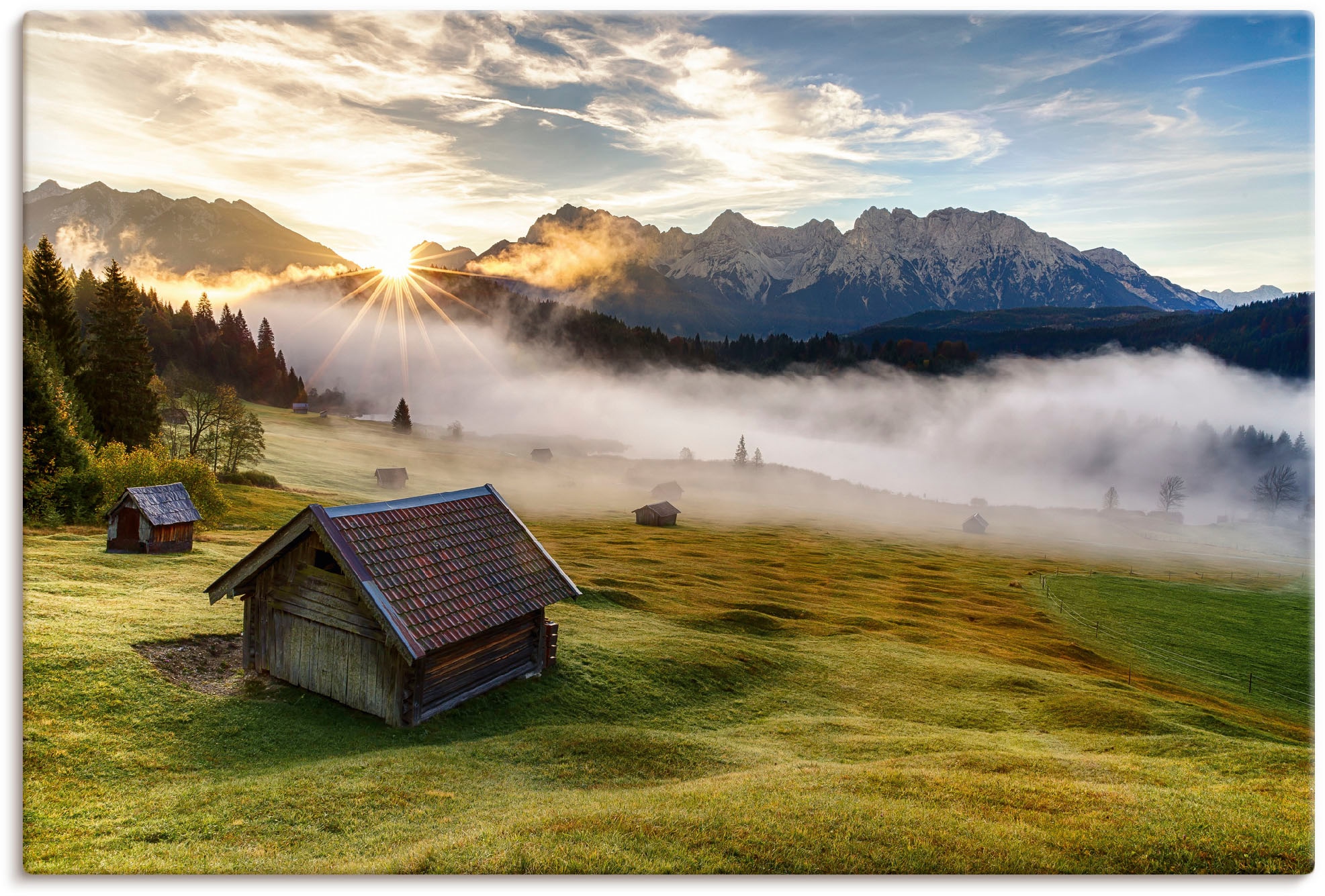 Artland Wandbild »Herbst in Bayern«, Berge & Alpenbilder, (1 St.), als Alubild, Outdoorbild, Leinwandbild, Wandaufkleber, versch. Größen