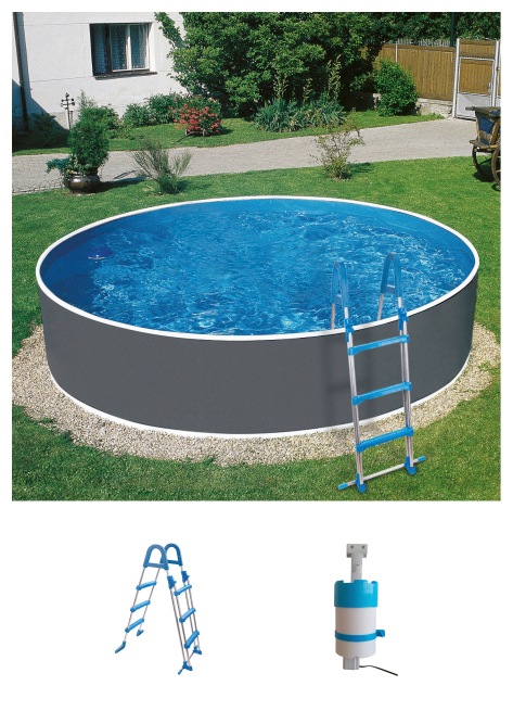 MyPool Rundpool »Standard«, (Set), 3-tlg., ØxH: 400x90 cm