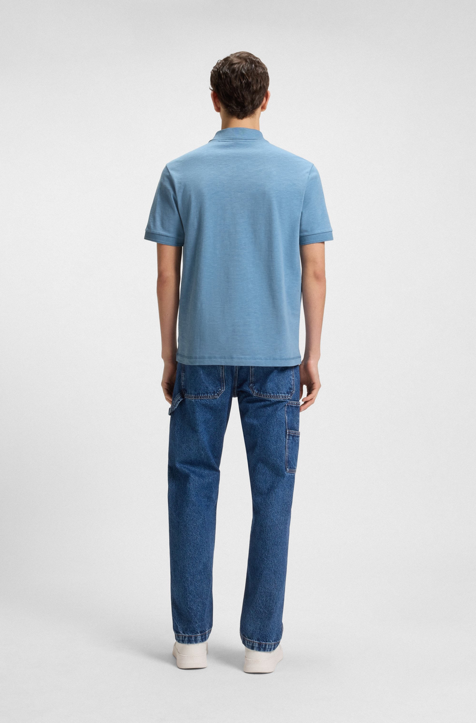 BOSS ORANGE Poloshirt »Pe_linenlogo«, mit Polokragen