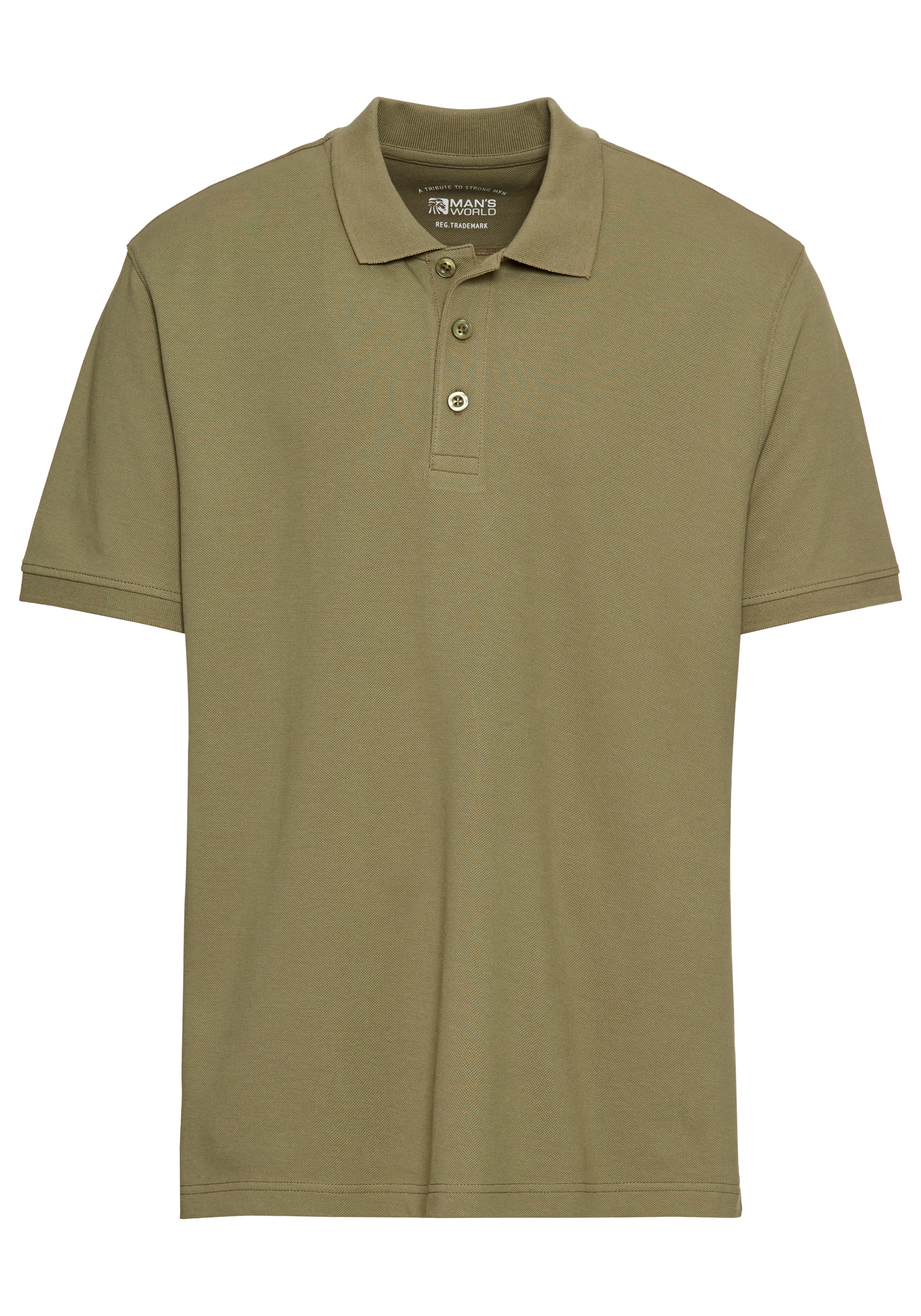 Man's World Poloshirt, Kurzarm, lockere Passform, unifarben